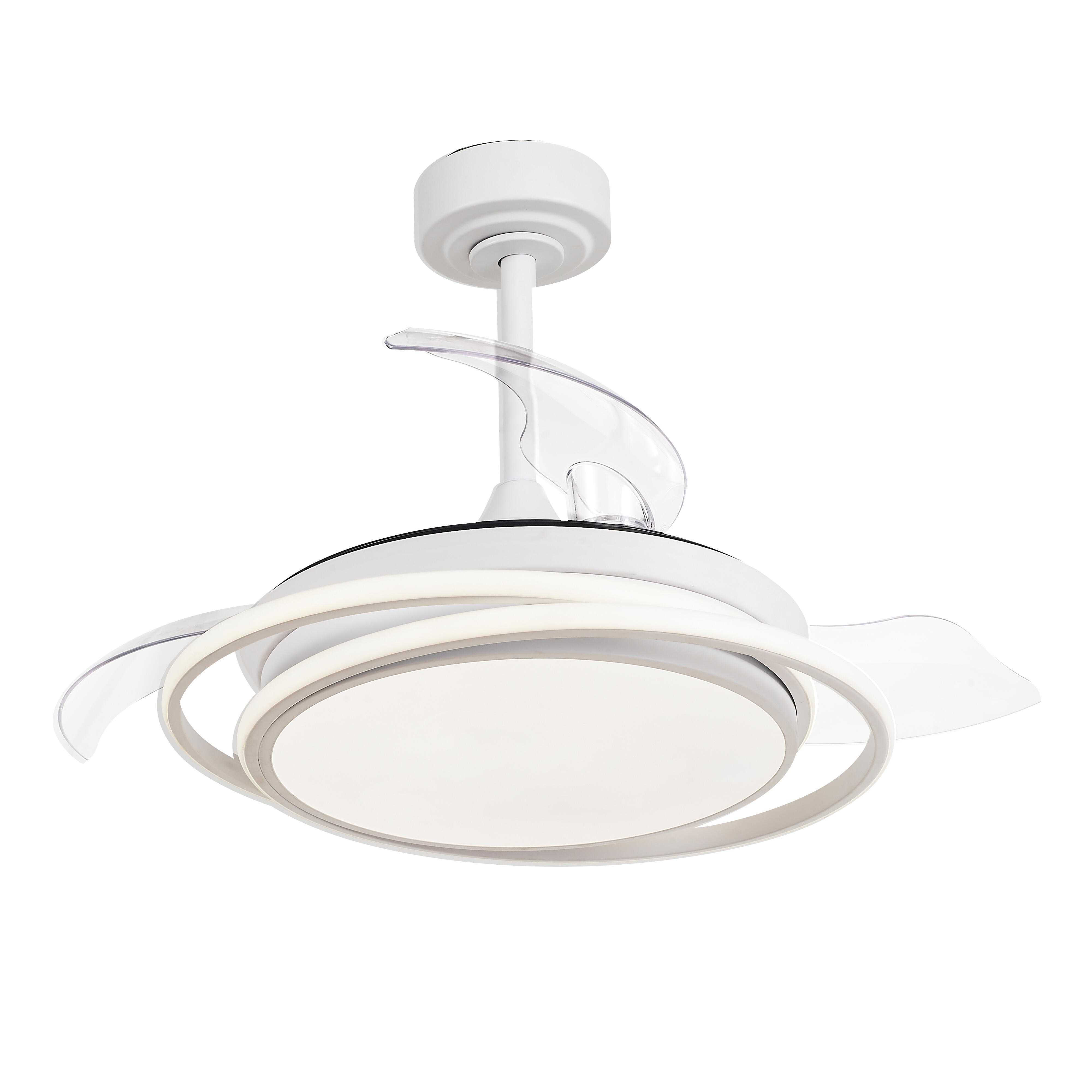 Ventilador de techo con luz motor dc mini tala blanco 92 cm color luz regulable