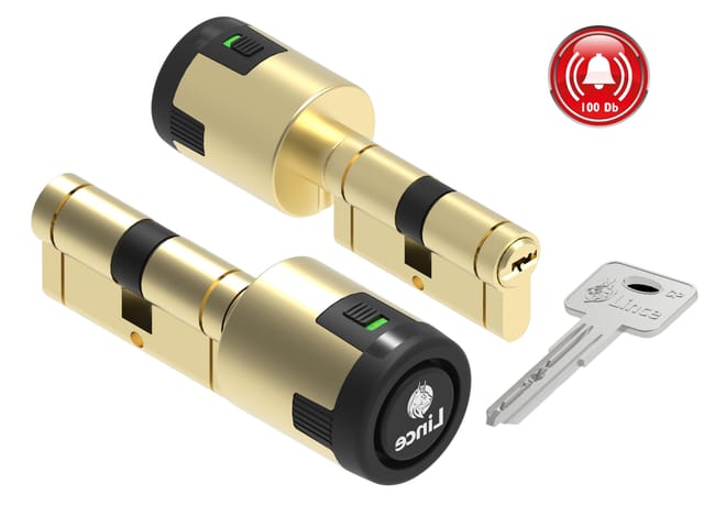 CILINDRO BOMBIN DE SEGURIDAD 30 X 30 MM CPLUS ALARM LATON  LINCE  - 1