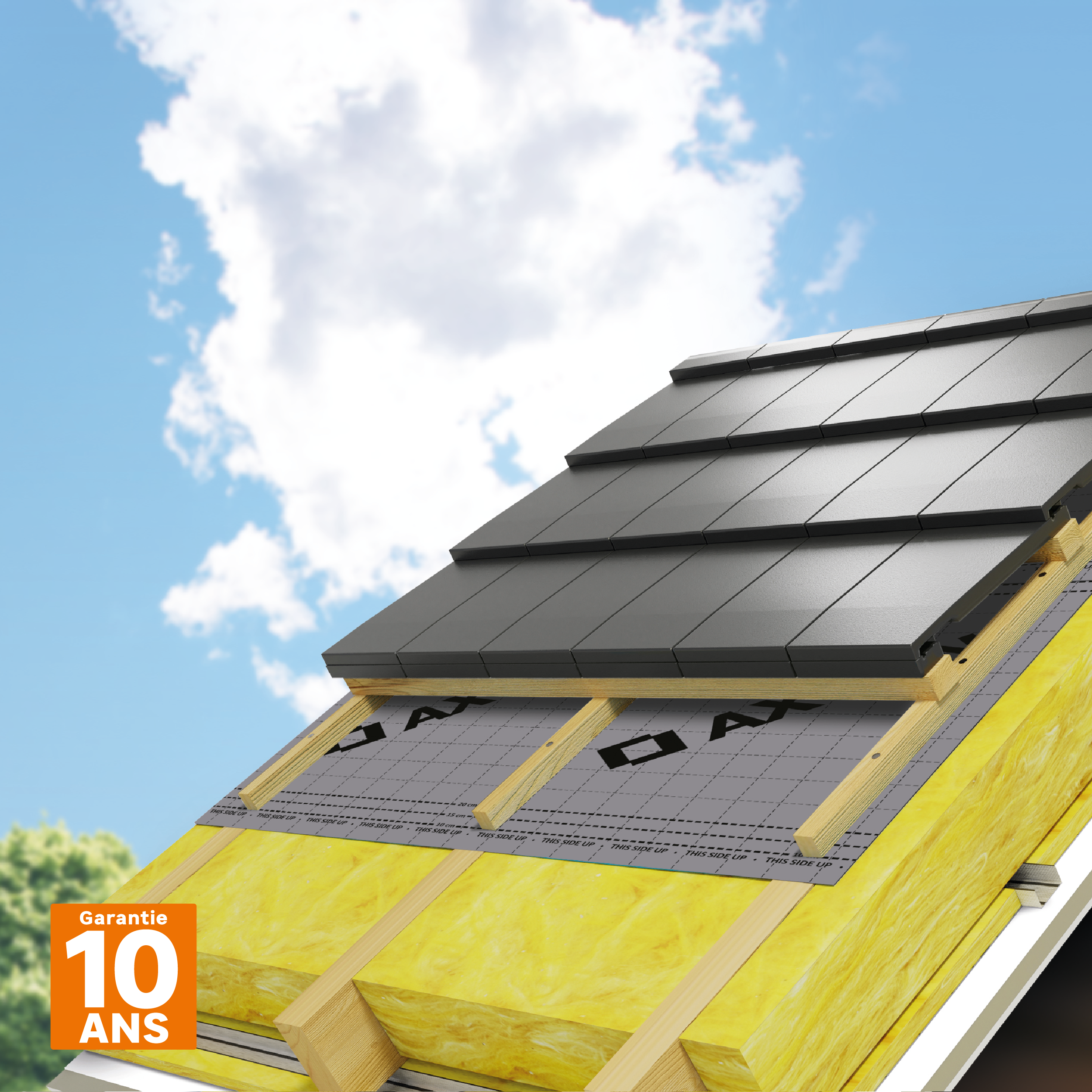 Ecran sous toiture gris 1 x 30 m, AXTON - 2