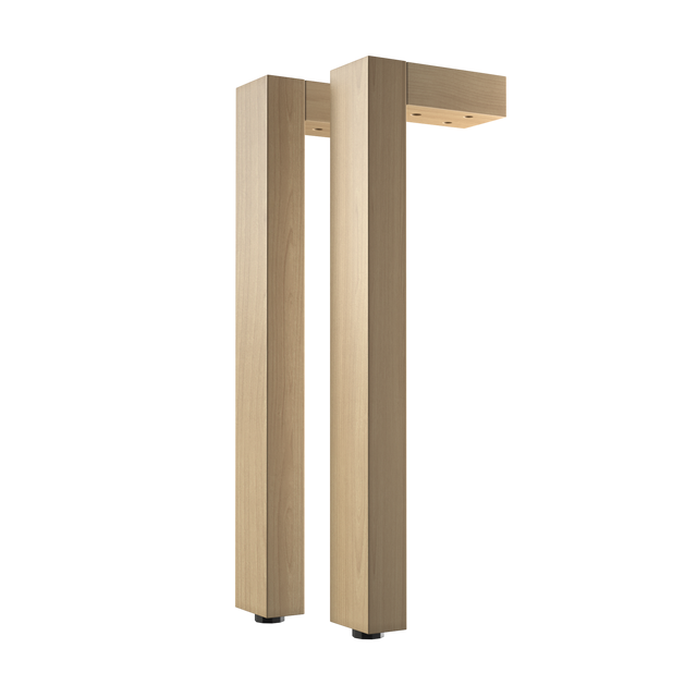 Lot de pieds H.31.5 cm, imitation chêne, Eleven