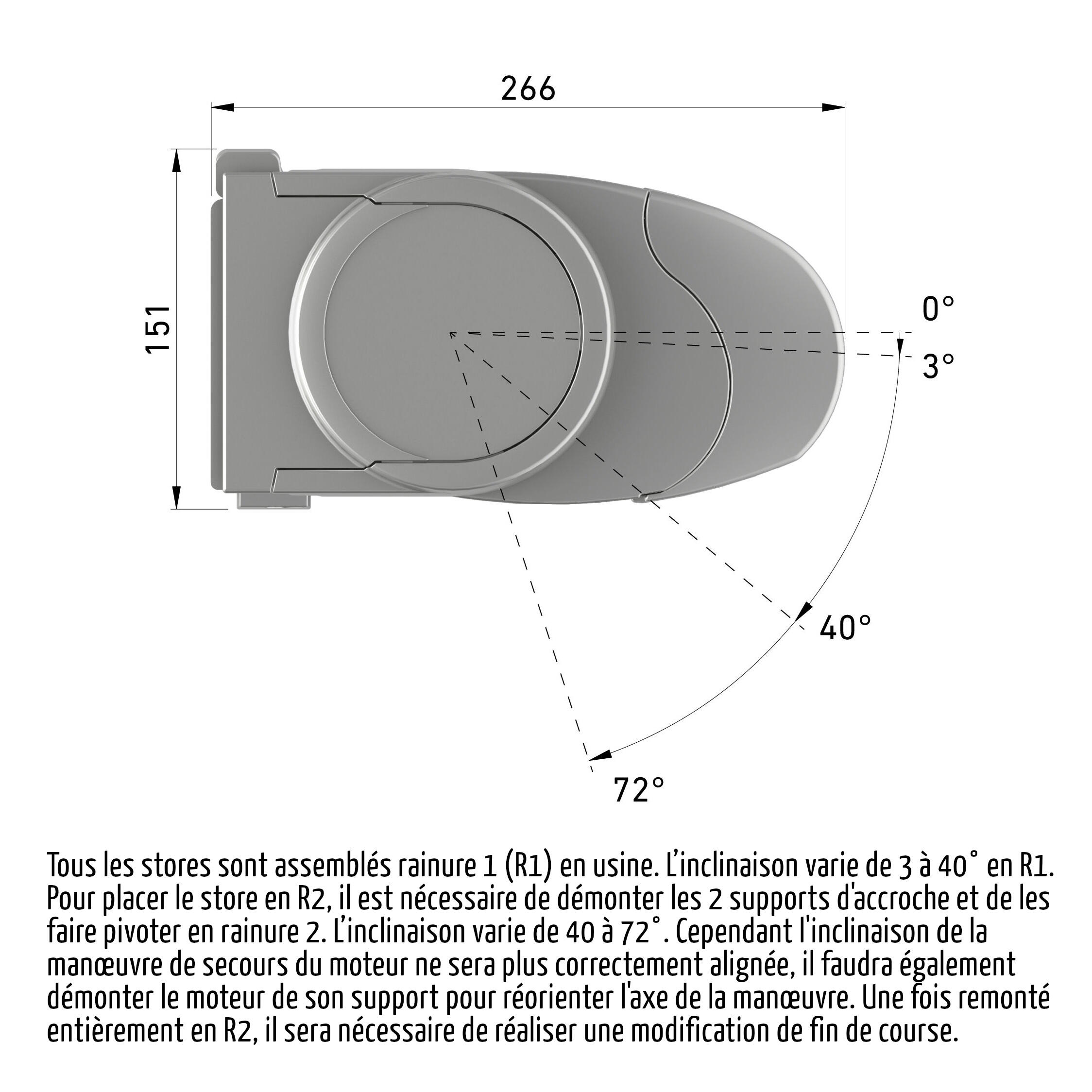 Store banne motorisé 4 x 3.5 m Aix2 XL gris, toile acrylique Premium ardoise - 7