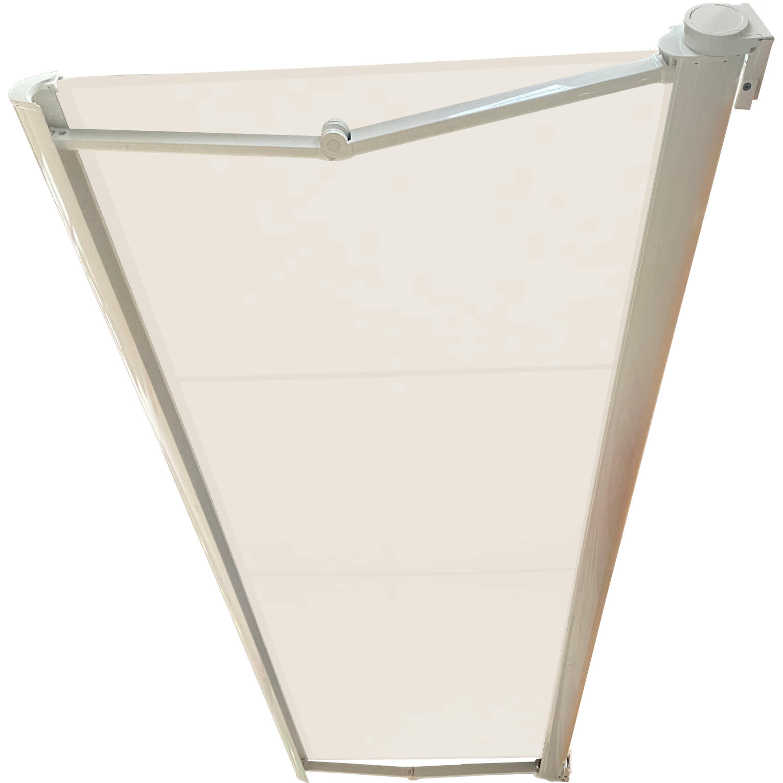 Store banne motorisé 5 x 3.5 m Aix2 XL blanc, toile acrylique latte - 4