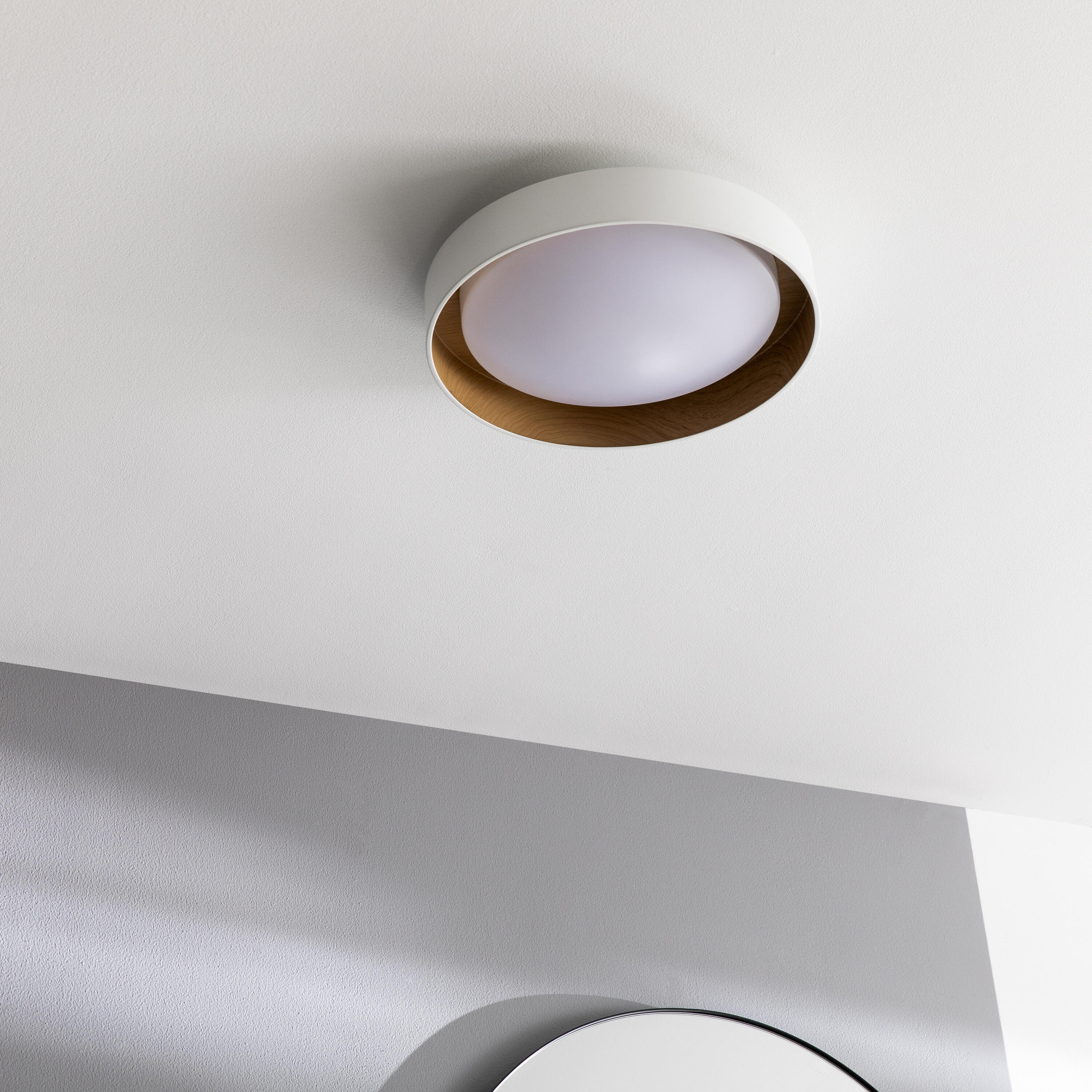 Plafoniera LED Malai Ø 30 cm bianco IP44 cct da bianco caldo al bianco neutro, 1700 lumen INSPIRE - 6