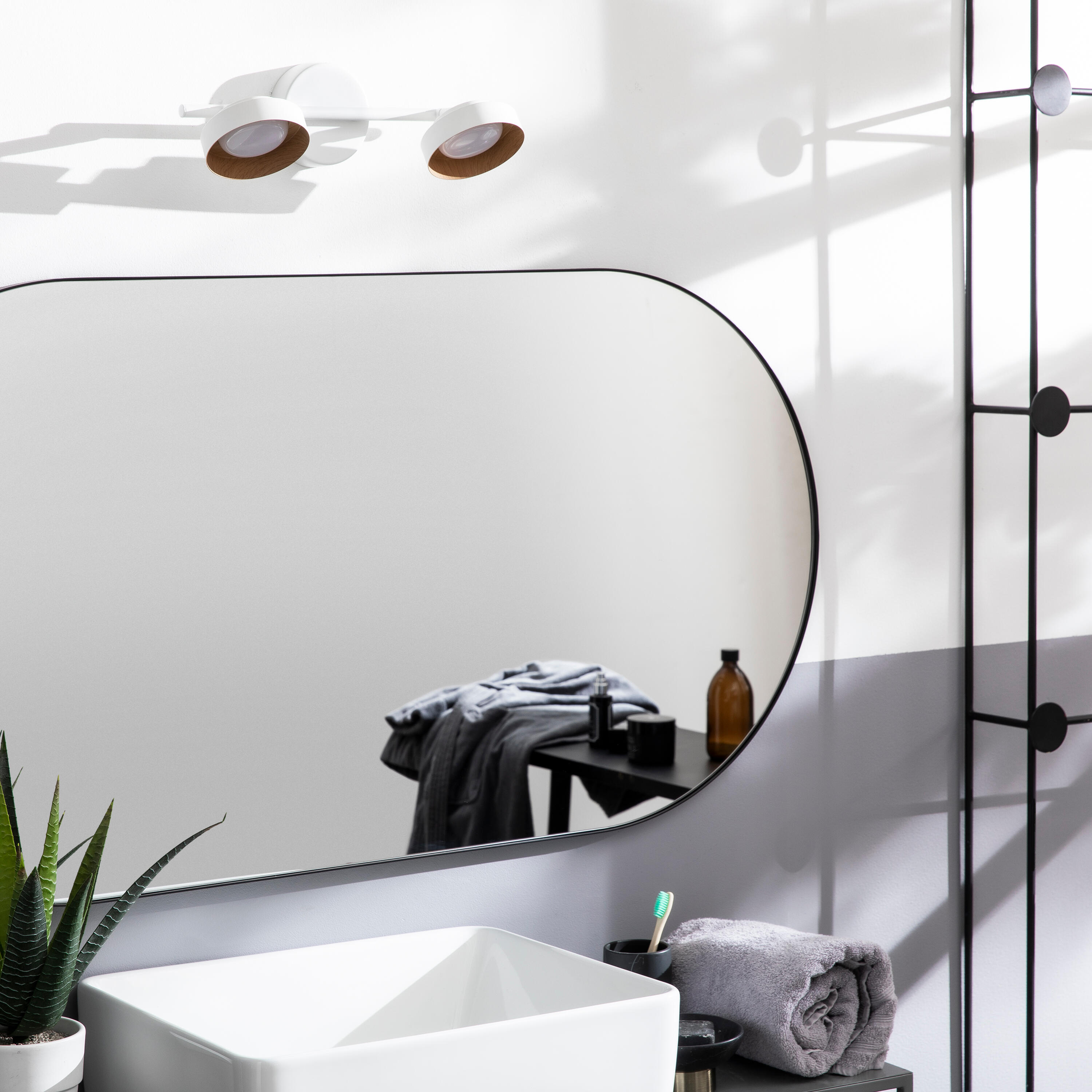 Rampe 2 spots LED salle de bain Malai, 1320 lumens blanc neutre, métal Inspire - 2