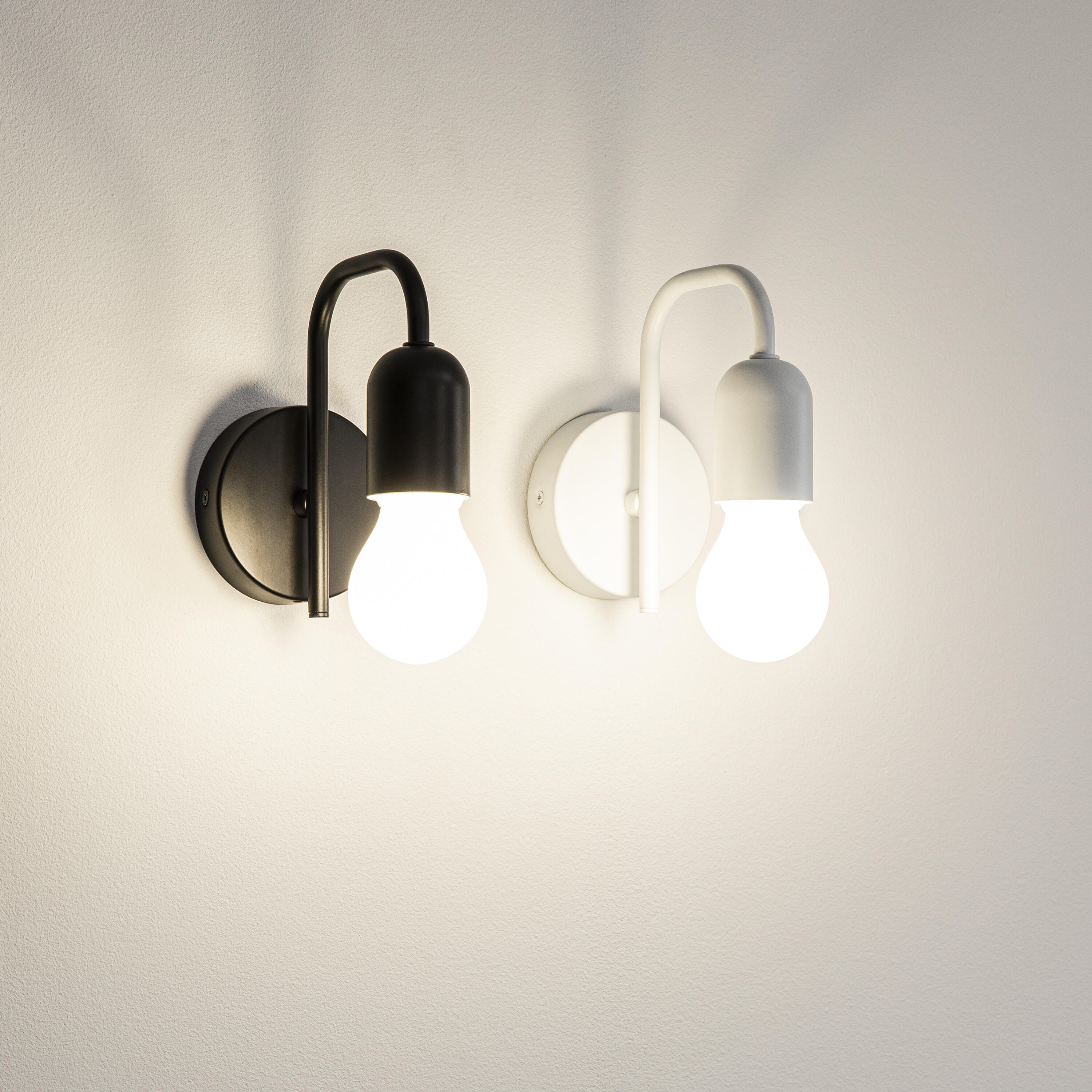 Candeeiro de parede VARELA E27 IP44 1 luz metal preto Inspire - 9