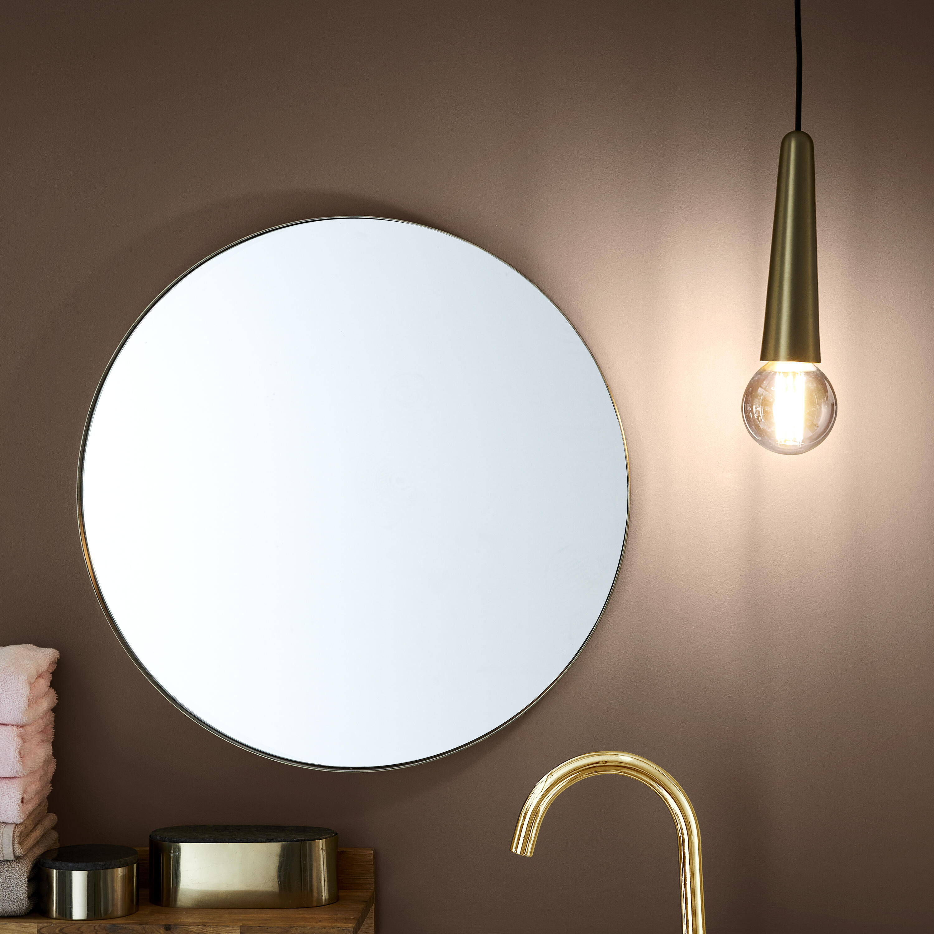 Lampa wisząca Moho mosiądz E27 IP44 Inspire - 2