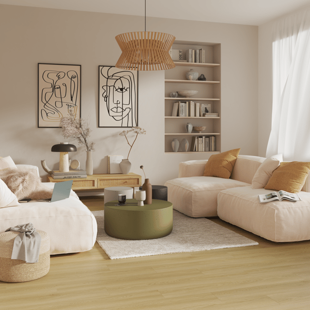 Lame PVC clipsable forte ARTENS Invarell bois naturel