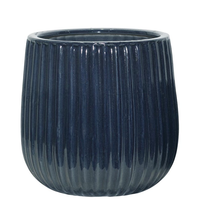 Osłonka ceramiczna Ondas śr.25 cm granatowa 86558551