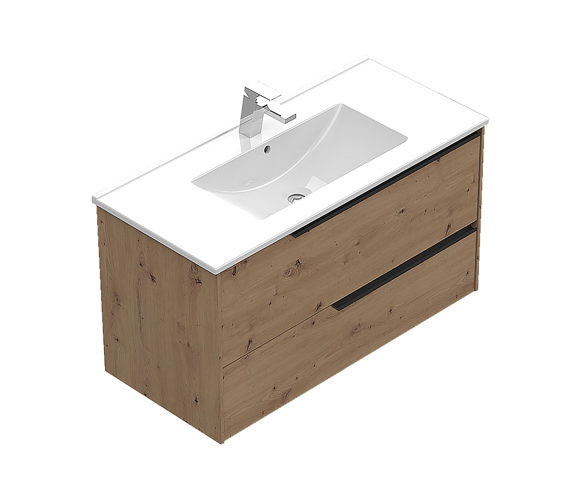 Móvel de casa de banho 100X46X55 cm carvalho Rizzo - 2