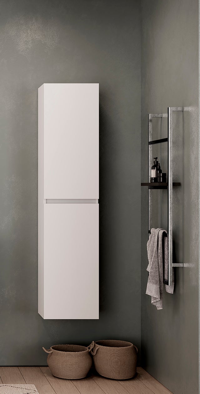 Móvel de casa banho alto 35x25x150 cm branco Brest