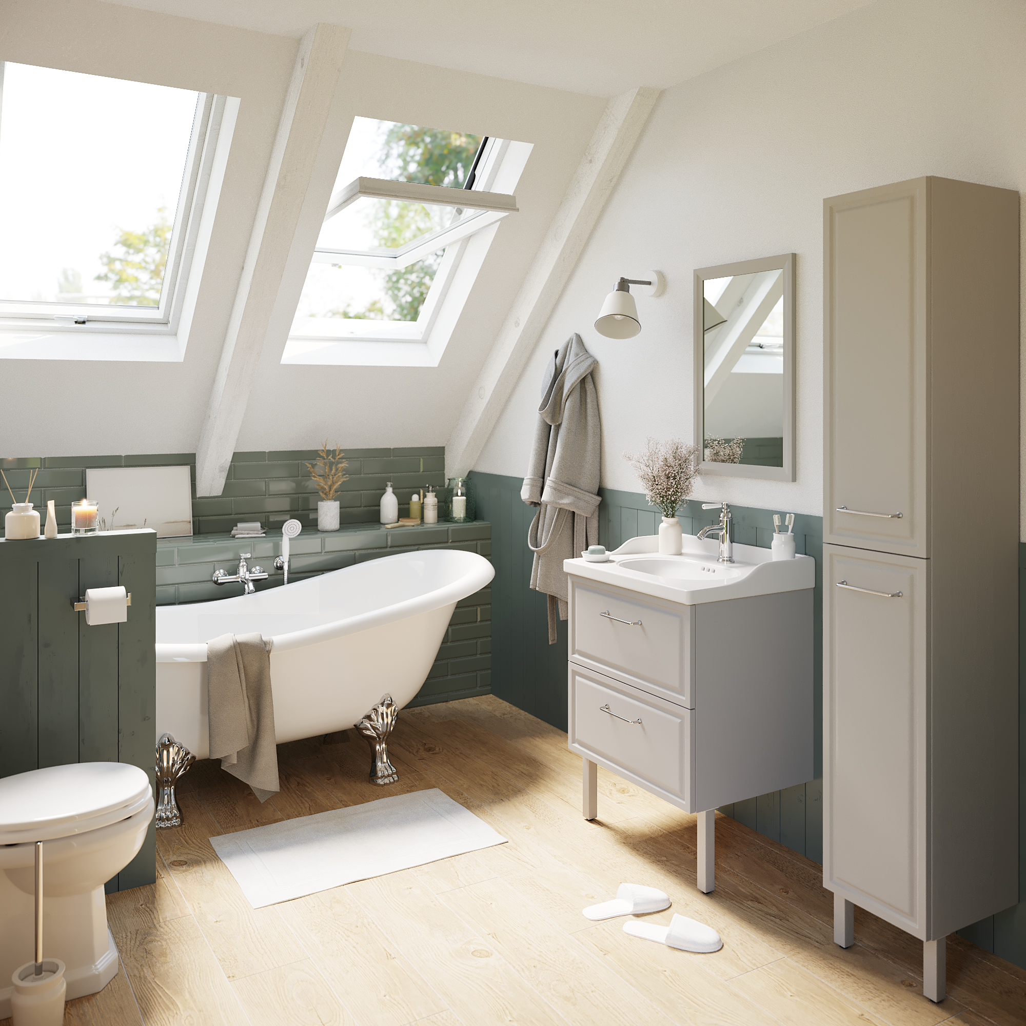 Colonne 2p l.30 x H.187.5 x P.35 cm gris Charm - 6