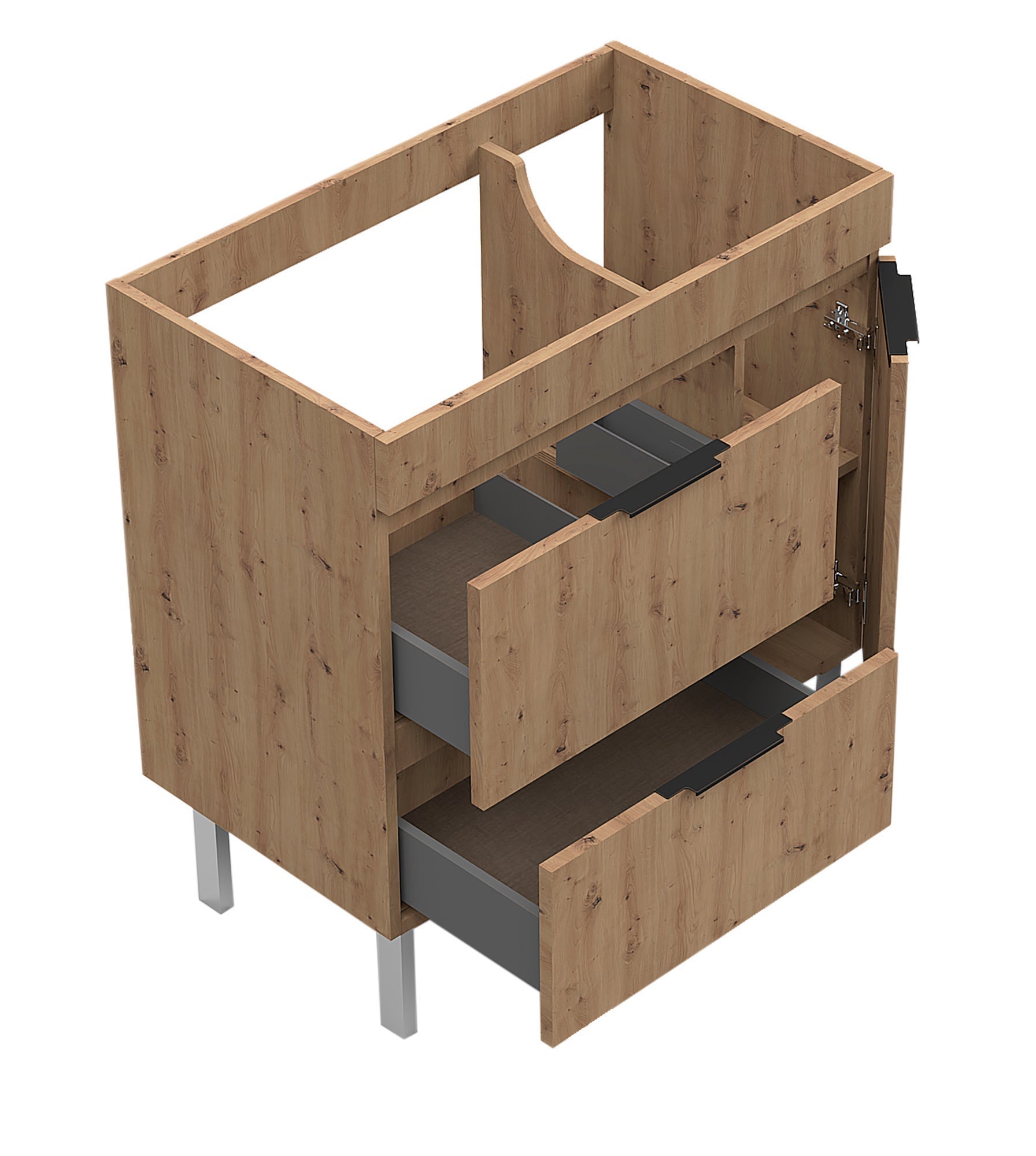 Móvel de casa de banho 80X45X84 cm carvalho Luca - 7