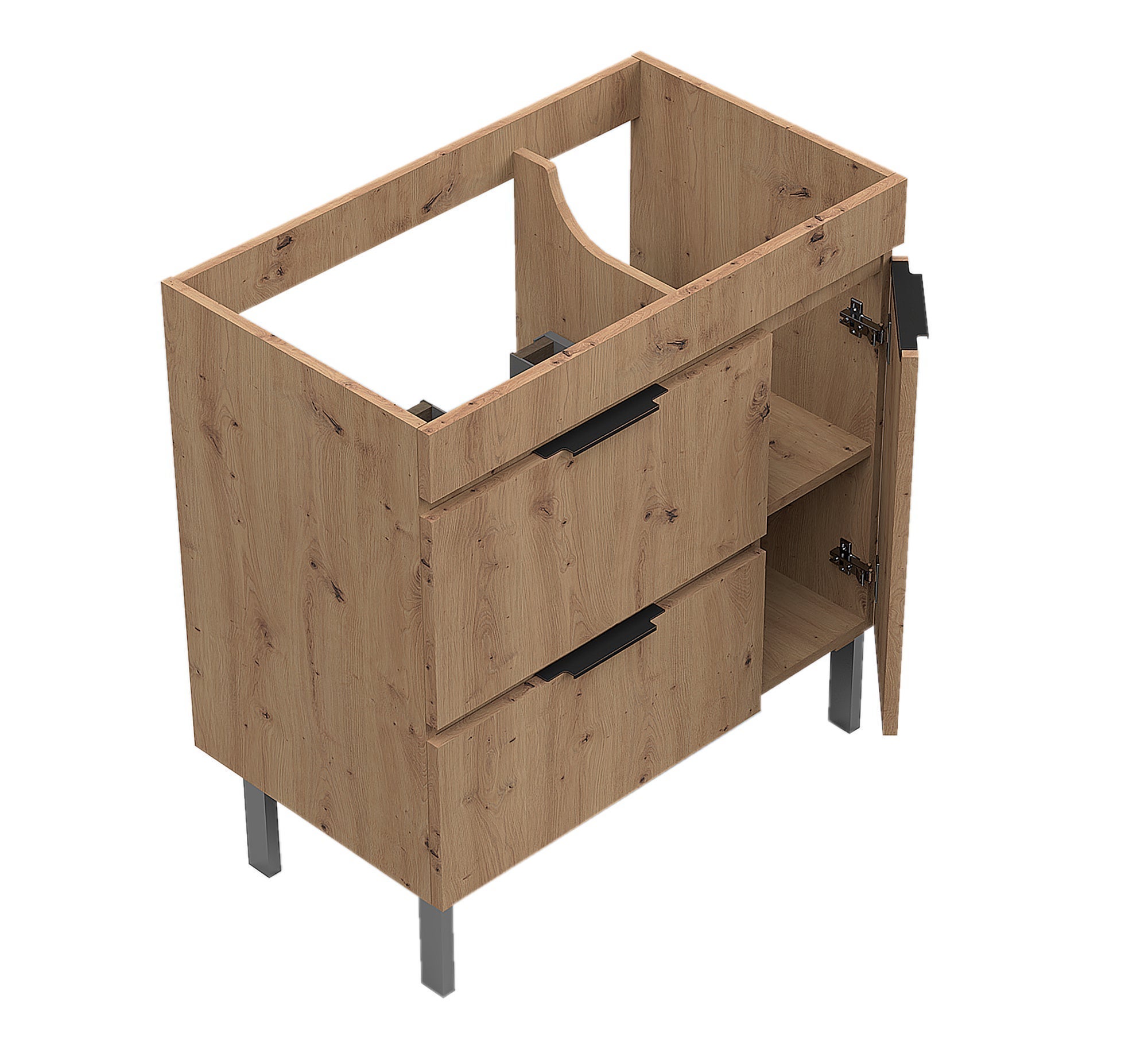 Móvel de casa de banho 80X45X84 cm carvalho Luca - 6