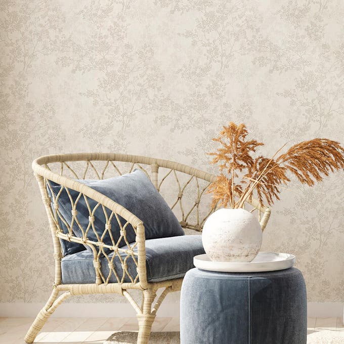 Papel pintado estilo japandi