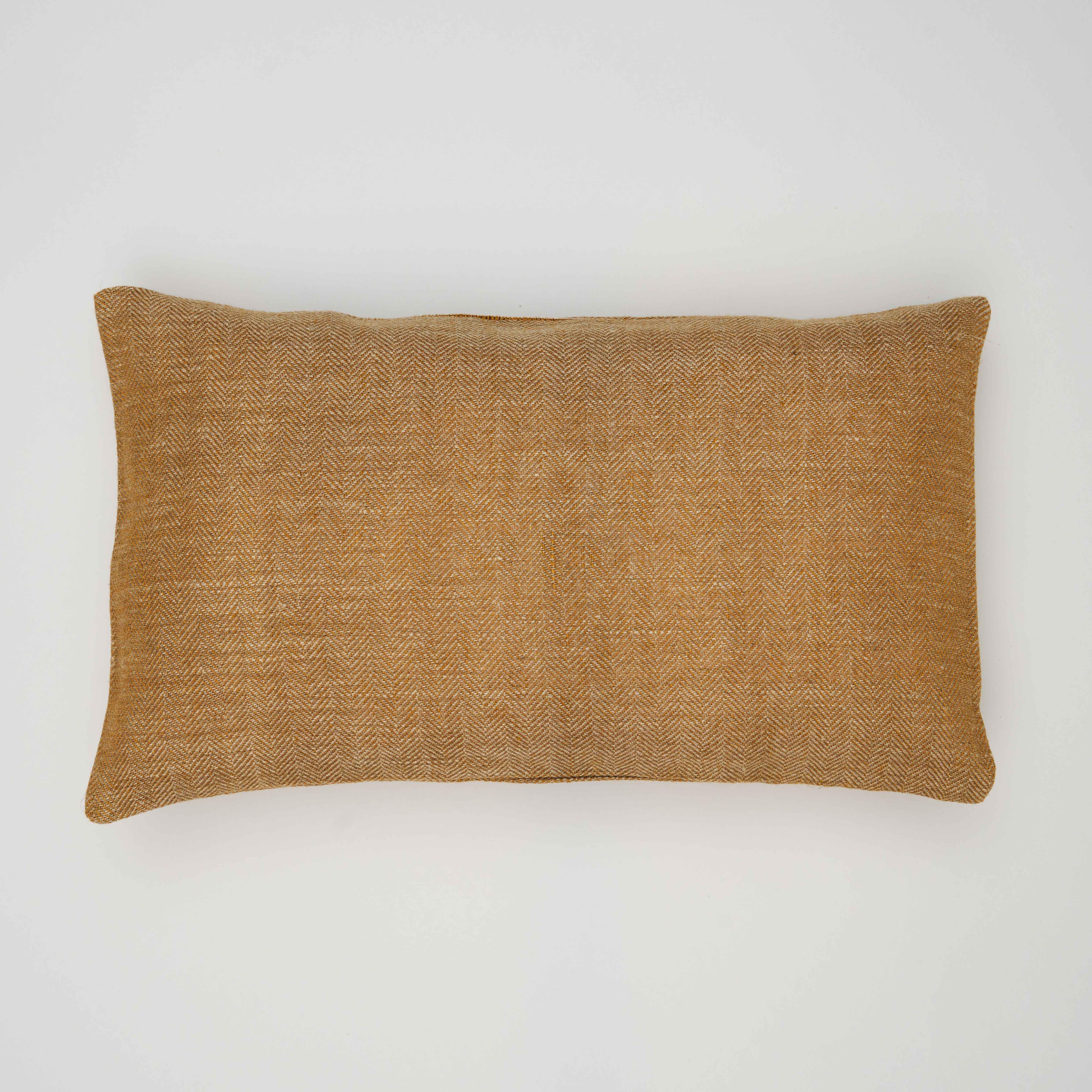 Funda de cojín gante inspire lino natural y multicolor 50 x 30 cm