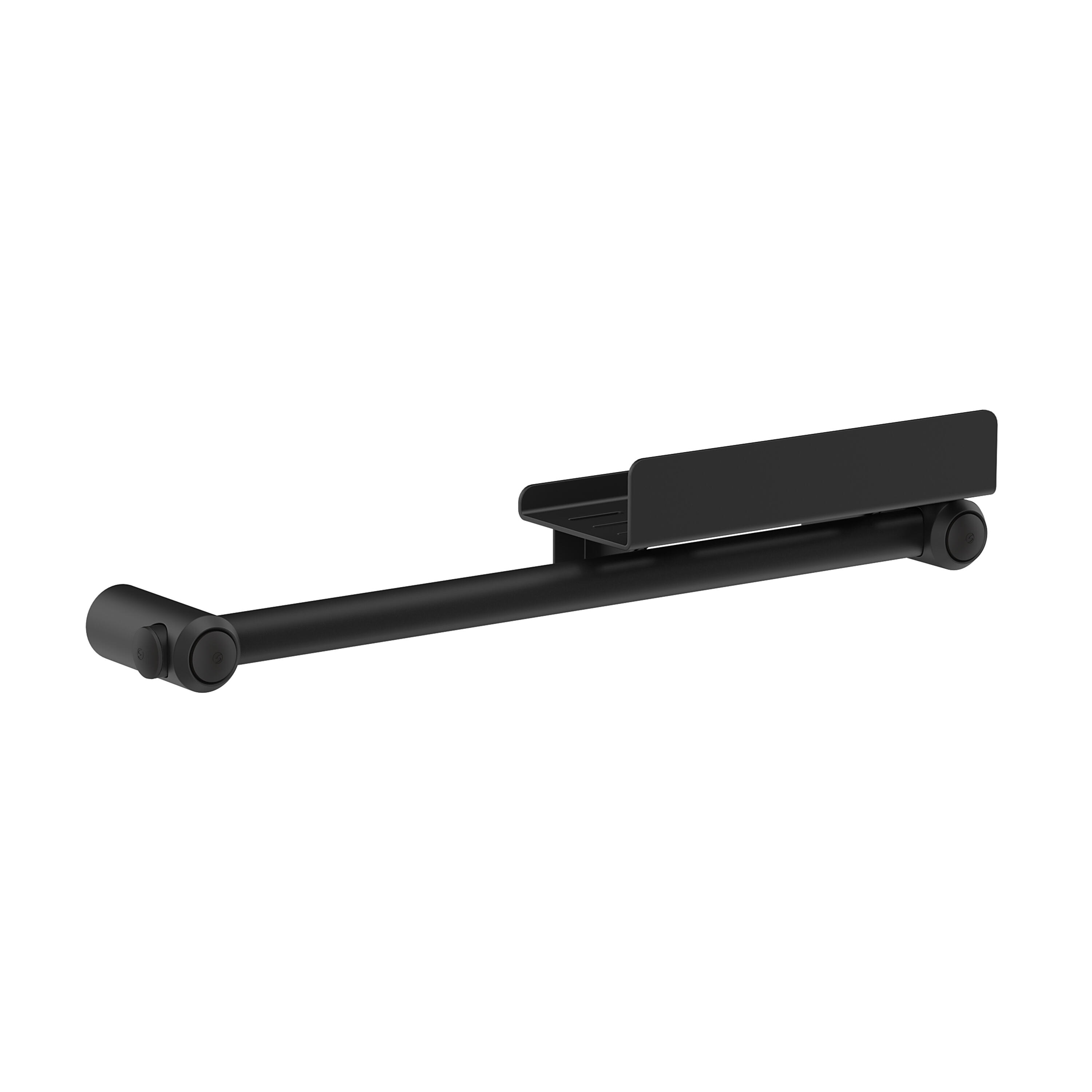 Asidero de baño gocare 61.2x4.5x cm negro y repisa negro