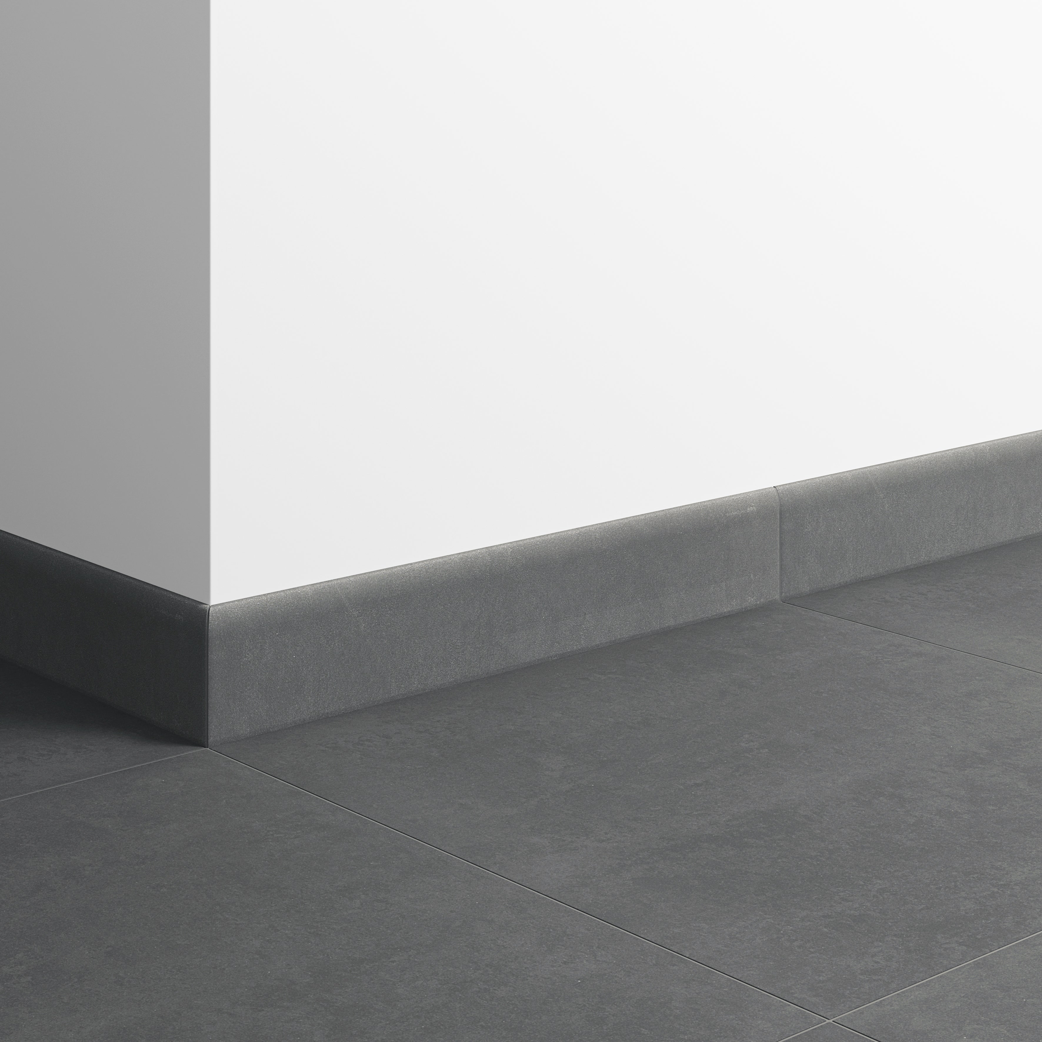 Lot de 3 plinthes carrelage Pierre noir n°65, Ht.  x L. 45 cm, Ep.8 mm - 2