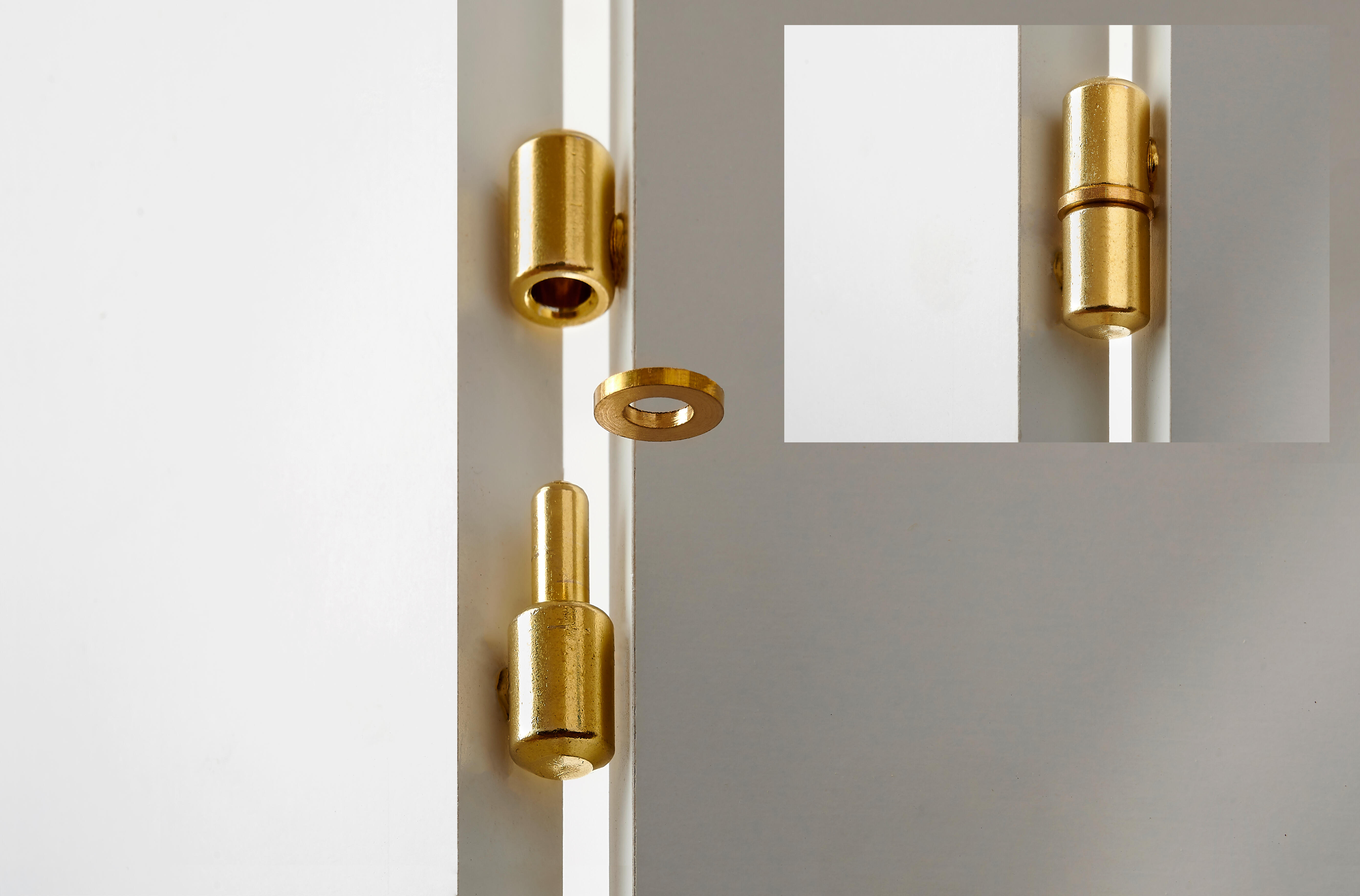 6 bagues paumelles standards laiton, HETTICH, Diam. 12/6.2 mm x Ep. 1.6 mm - 3