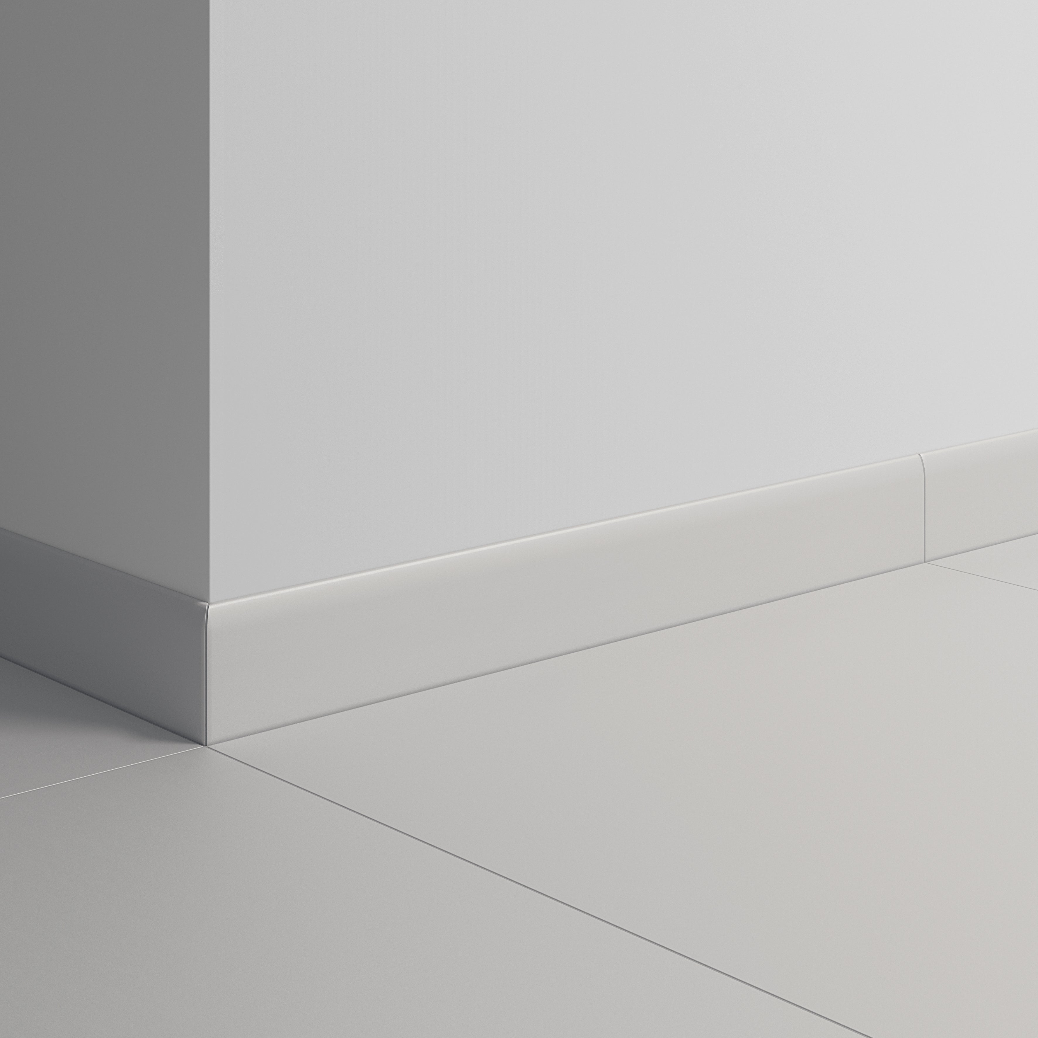 Lot de 2 plinthes uni blanc mat n°57, l. 7.5 x L. 60 cm, Ep.8 mm - 2