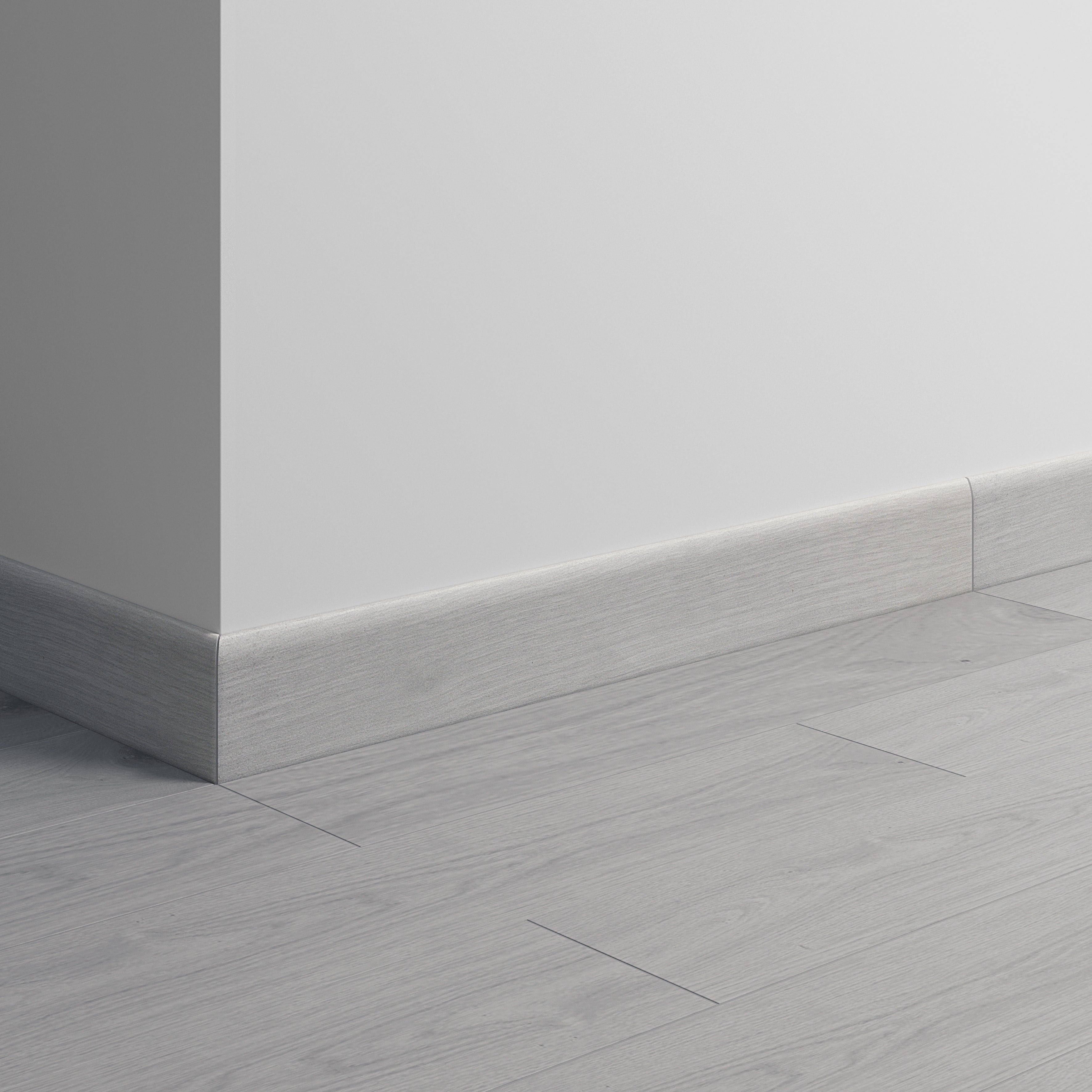 Lot de 2 plinthes carrelage Gris clair n°04, Ht.  x L. 60 cm, Ep.8 mm - 2