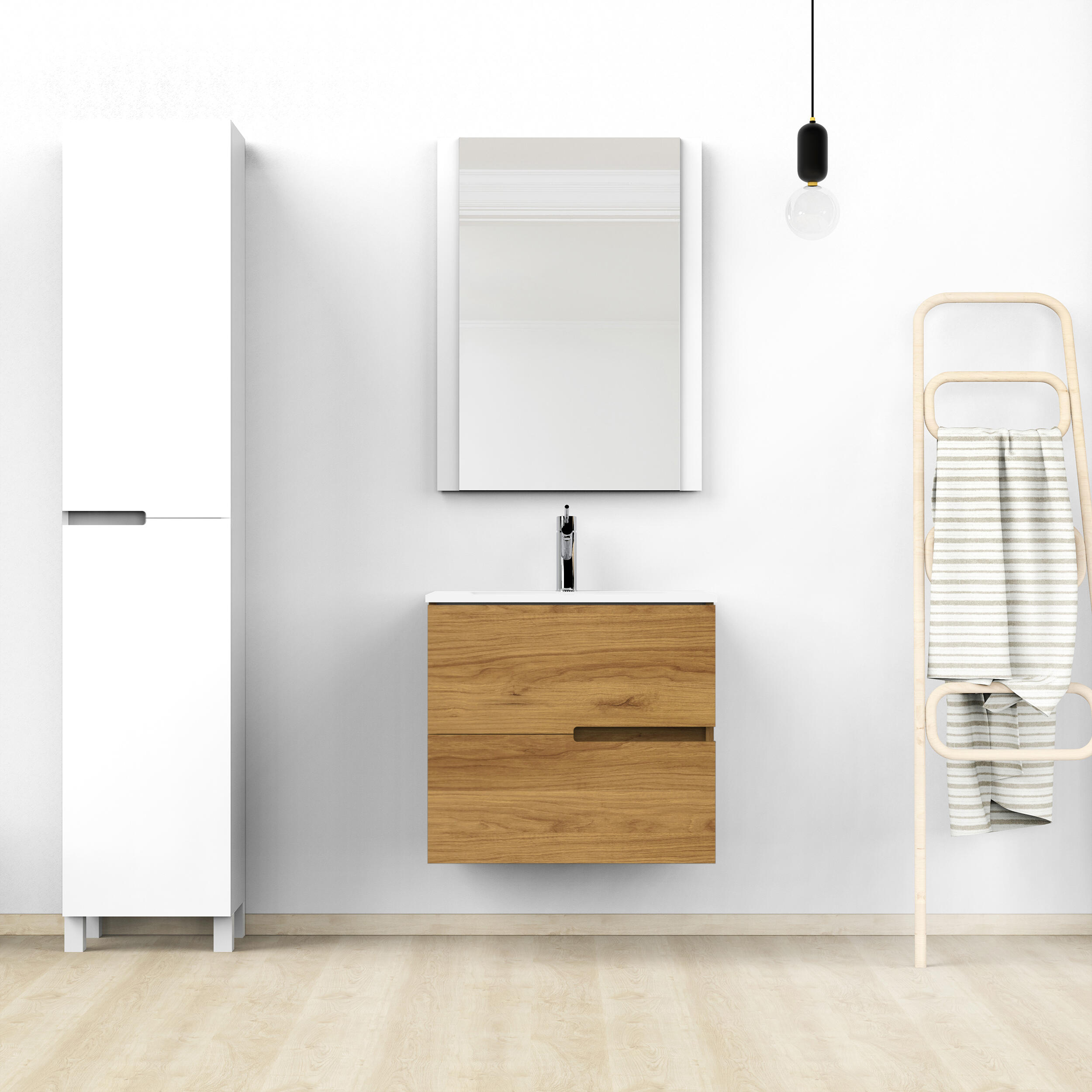 Mueble de baño Alda olmo 70x46 cm (lavabo no incluido) - 8