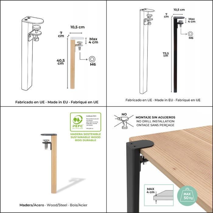 pied clamp description technique