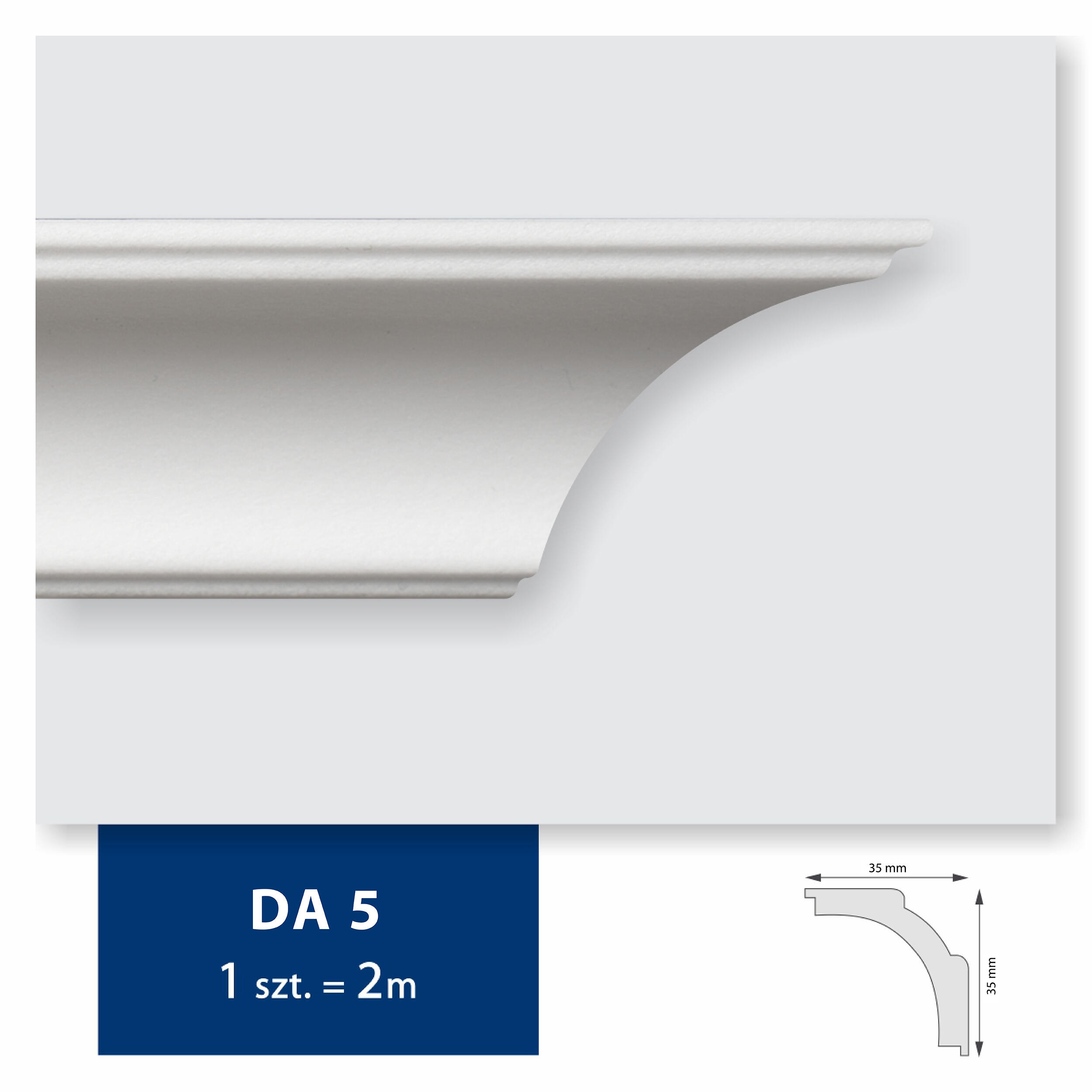 Listwa przysufitowa DA5 z polistyrenu 3.5 x 200 cm DMS - 4