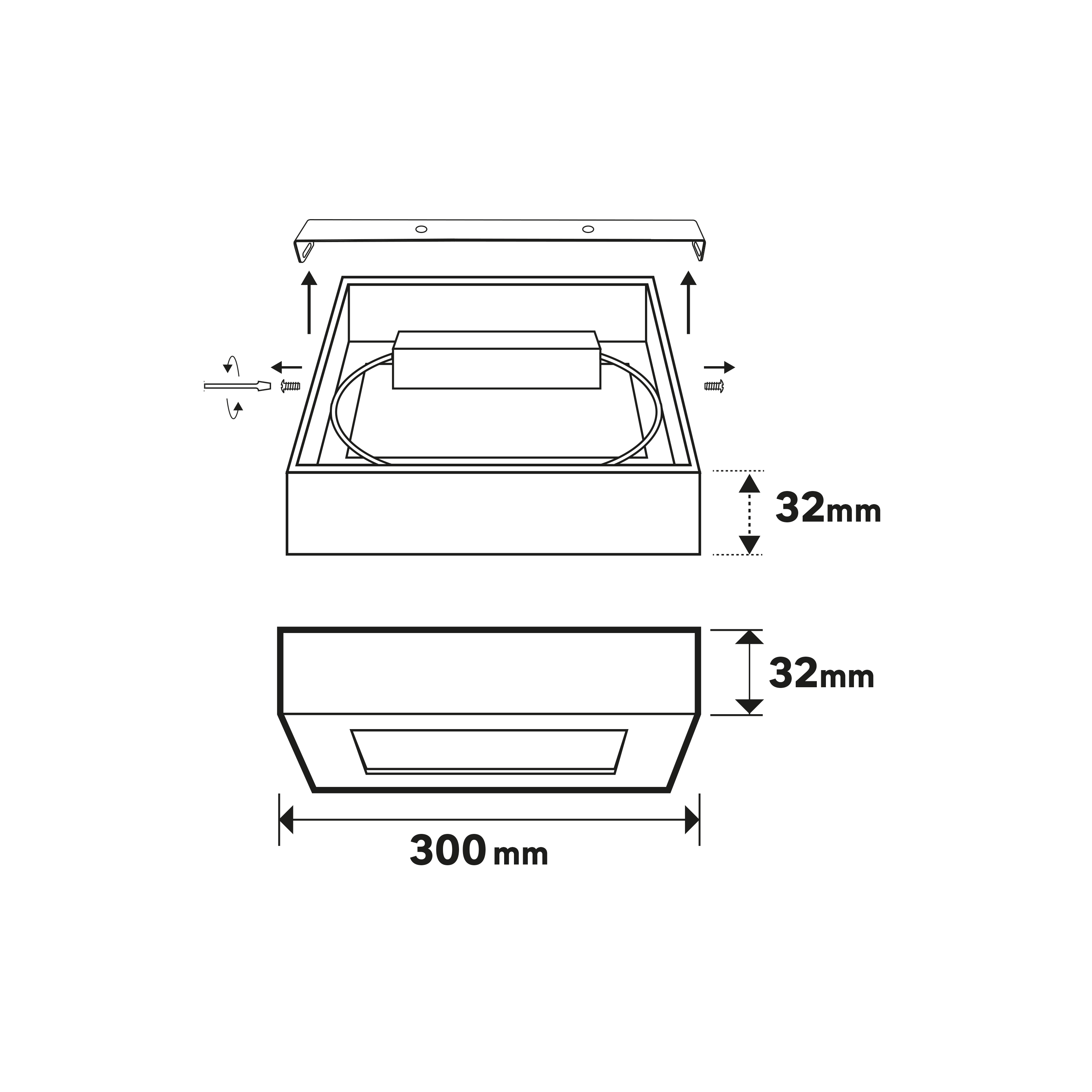 Downlight LED de superficie INSPIRE PP blanco cuadrado 3700 lm  4000K CRI 89-80 luz natural y fiel IP20 - Foco LED de superficie para techos - 2