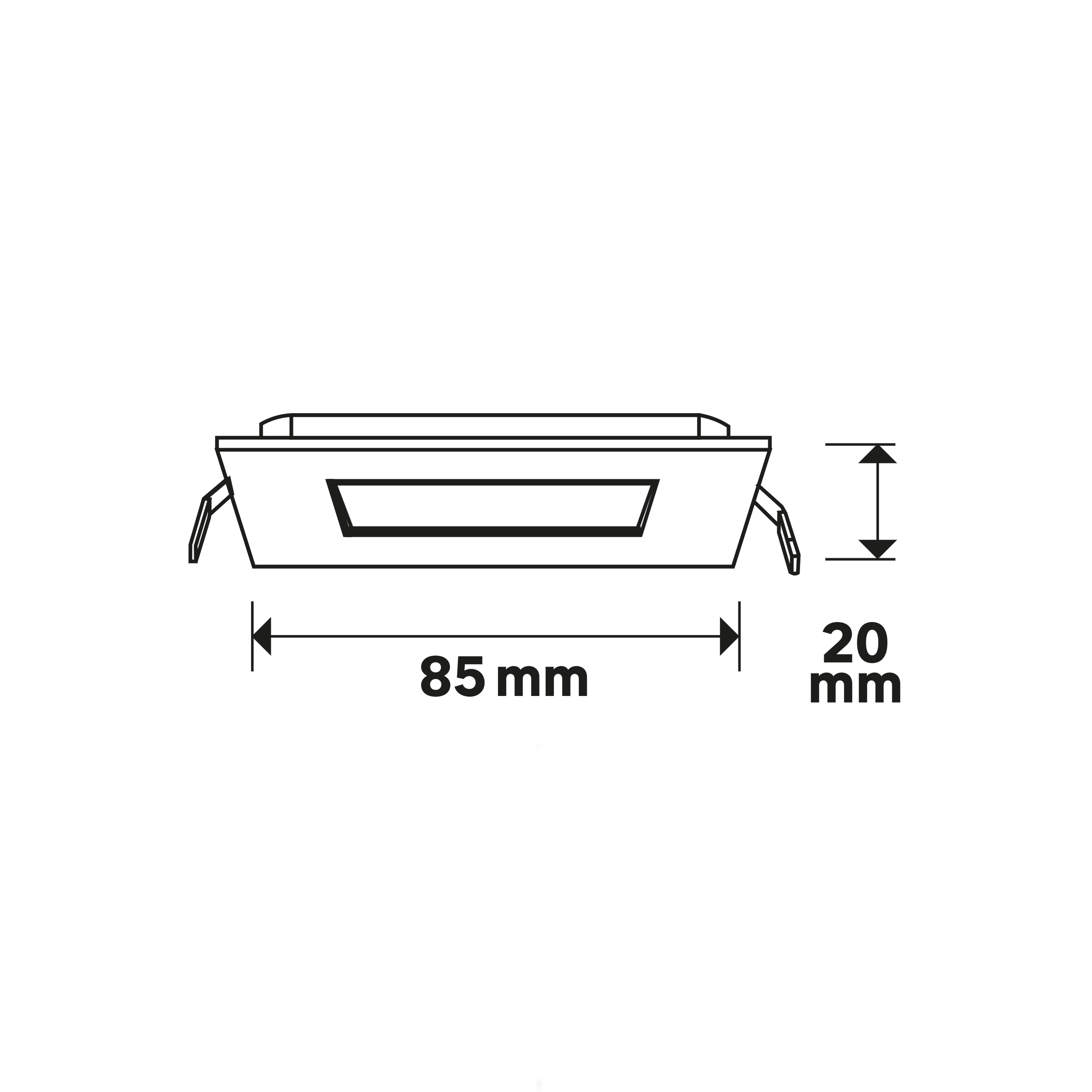 Faretto da incasso con fonte luminosa fisso Modulo LED INSPIRE EXTRAFLAT biancoX8.5 cm Luce bianco naturale - 6