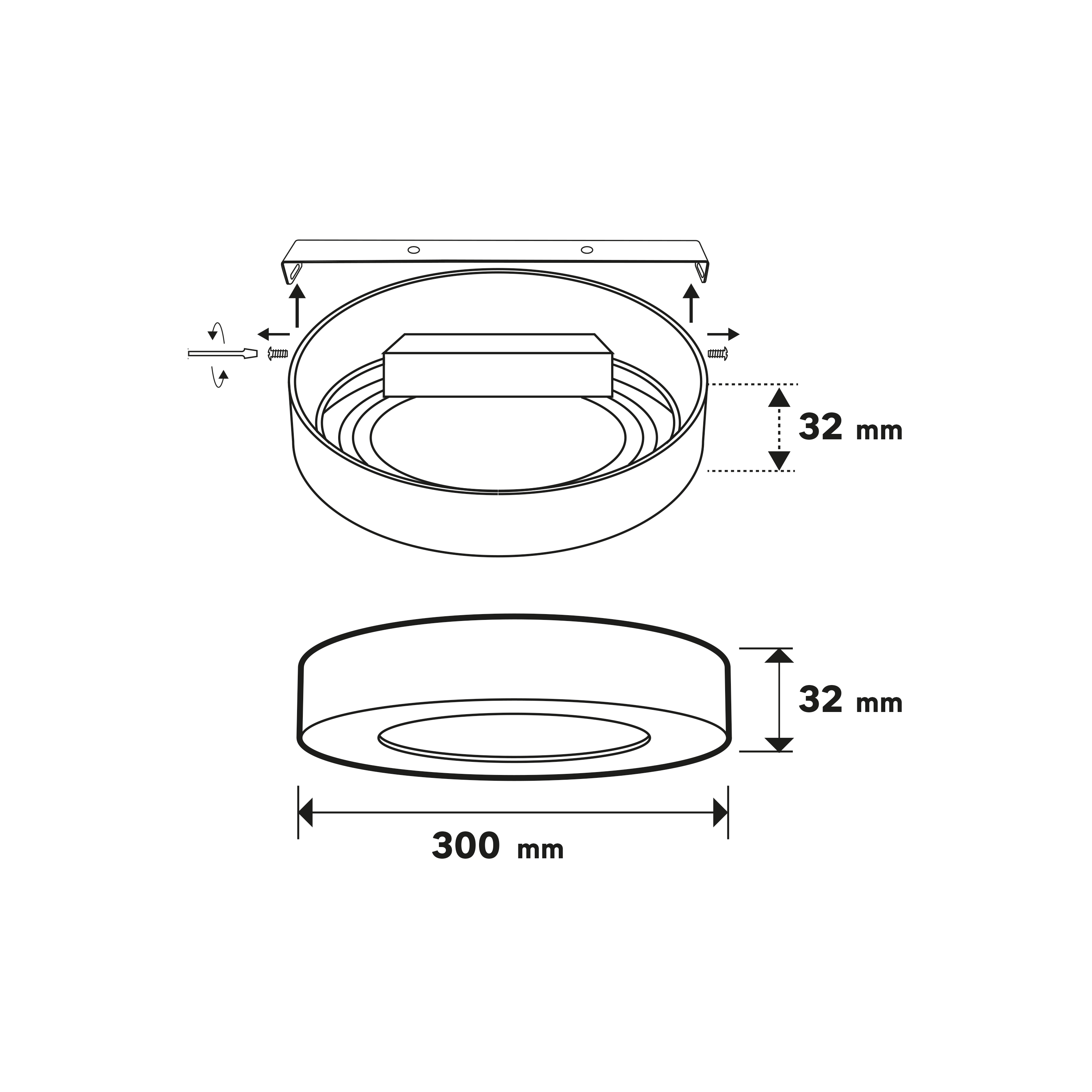 Foco de superficie redondo 2000 lm 4000 k Inspire Surface XL - 5
