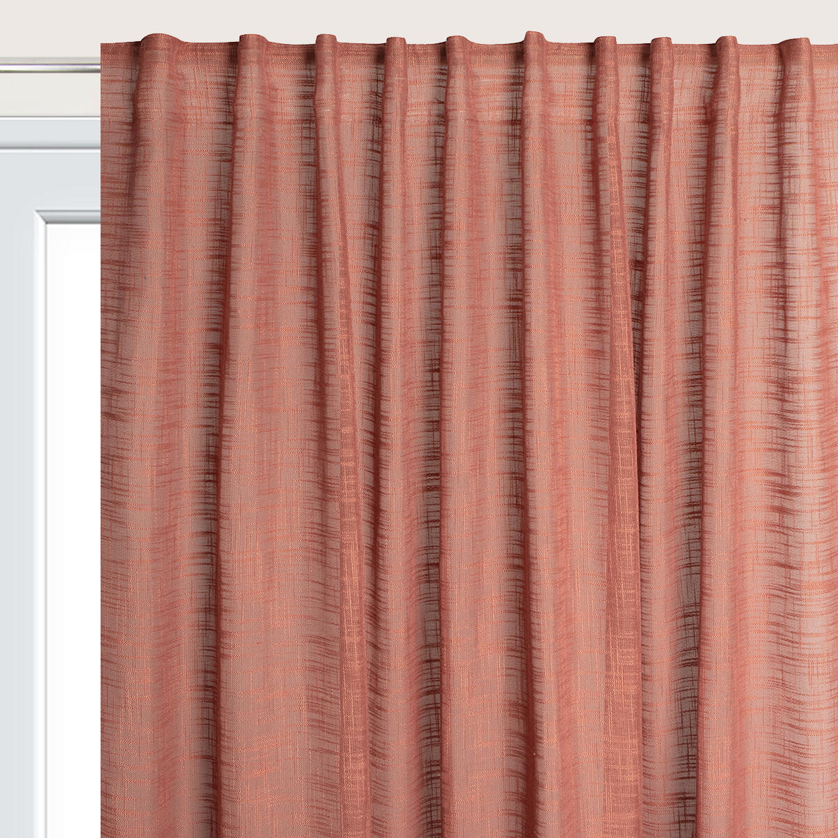 Cortinado fita e/ou presilha Arden 200x280cm vermelho terra - 15