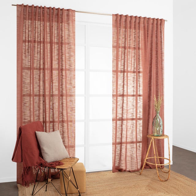 Tenda Arden terracotta, passanti nascosti 200x280 cm