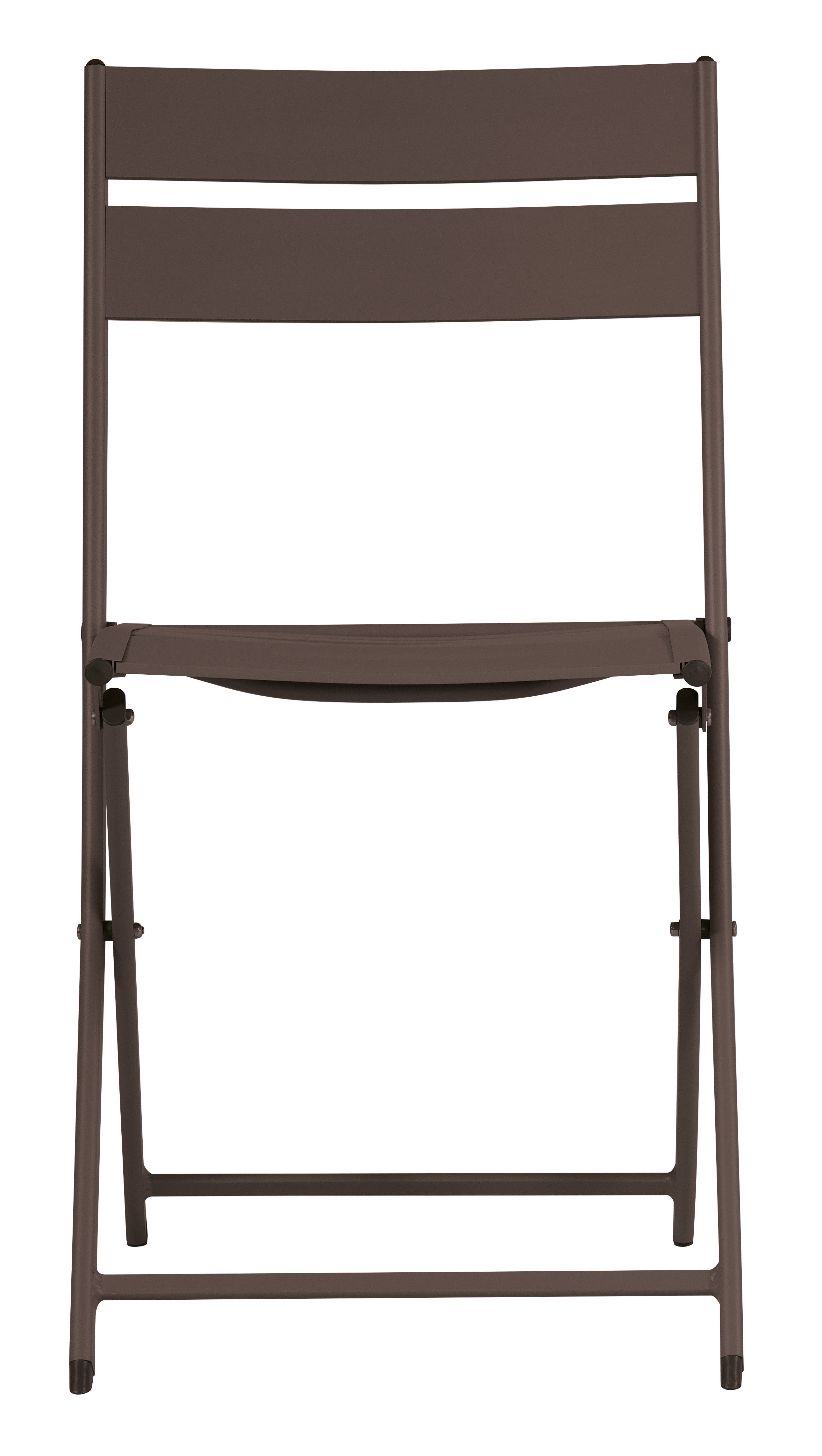 Sedia da giardino pieghevole in alluminio marrone - 3