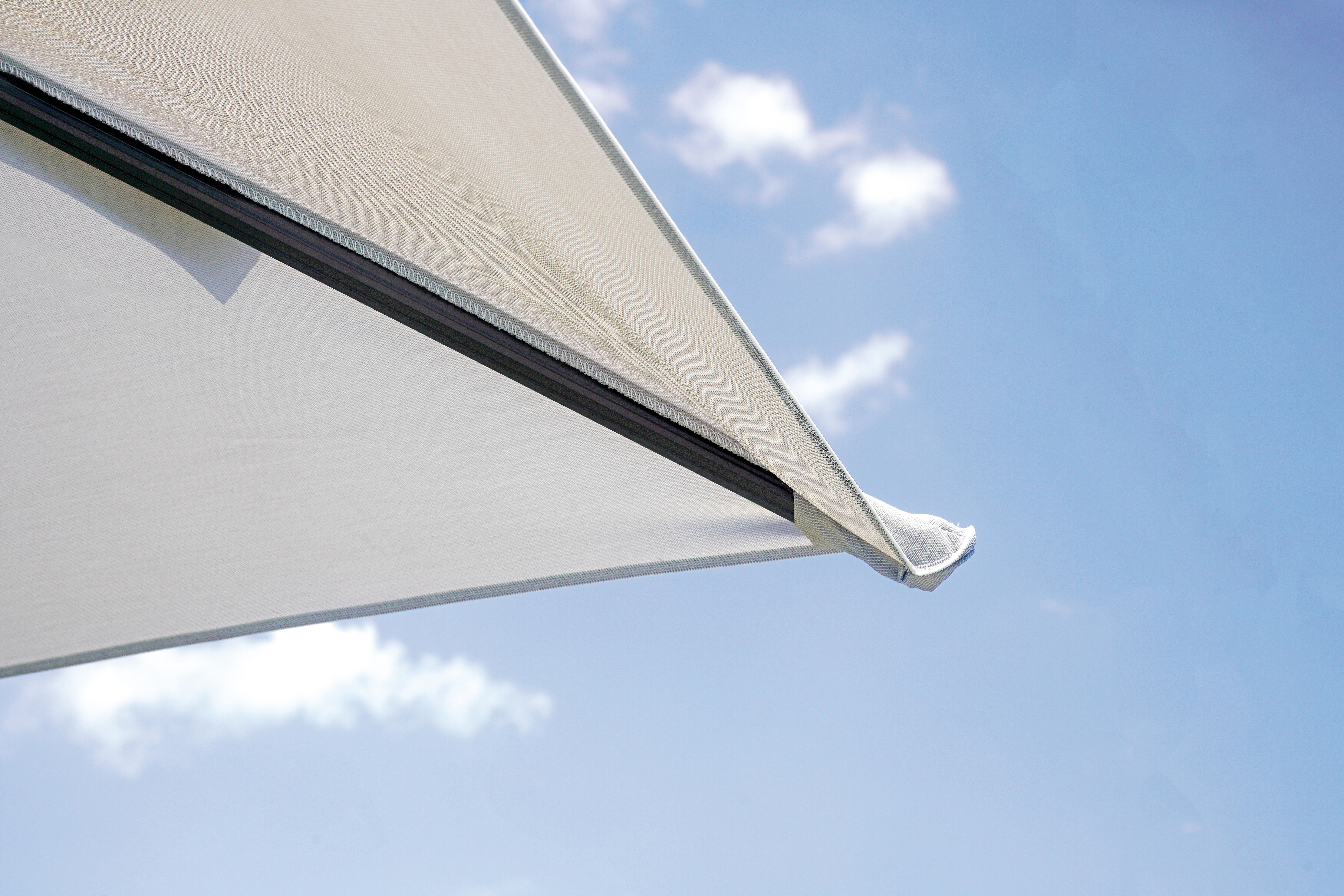 Ombrellone a palo laterale antracite M 01G con telo quadrato ecru L 300 x P 300 x H 274 cm - 3