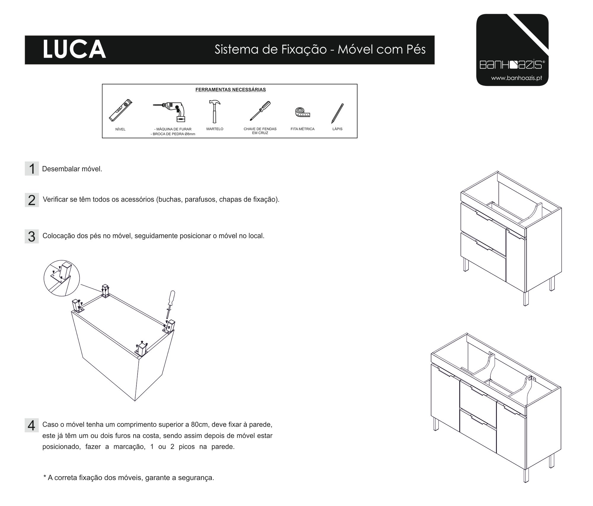 Móvel de casa de banho 100X45X84 cm carvalho Luca - 4