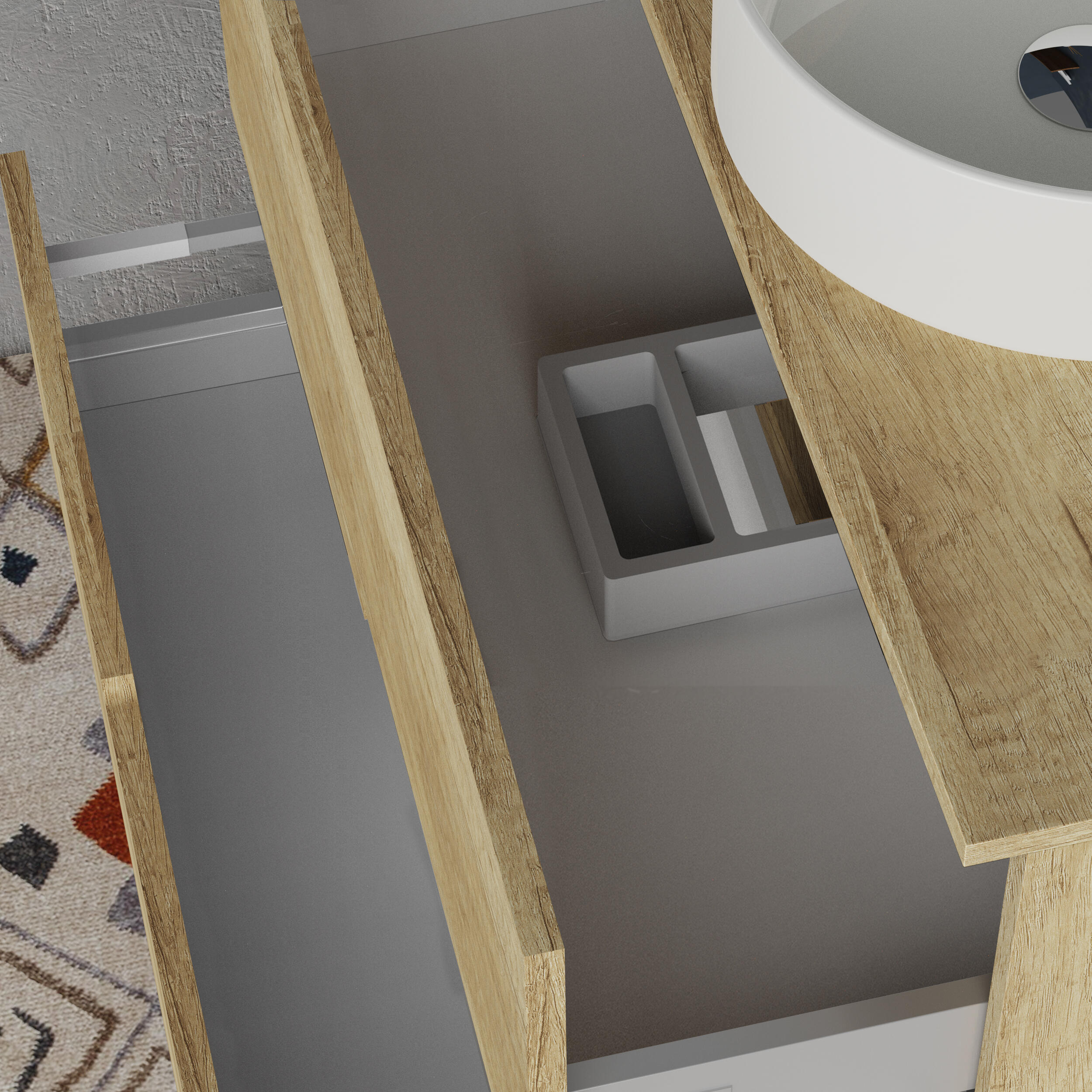 Mueble de baño Alda Top olmo 90x46 cm (lavabo no incluido) - 5