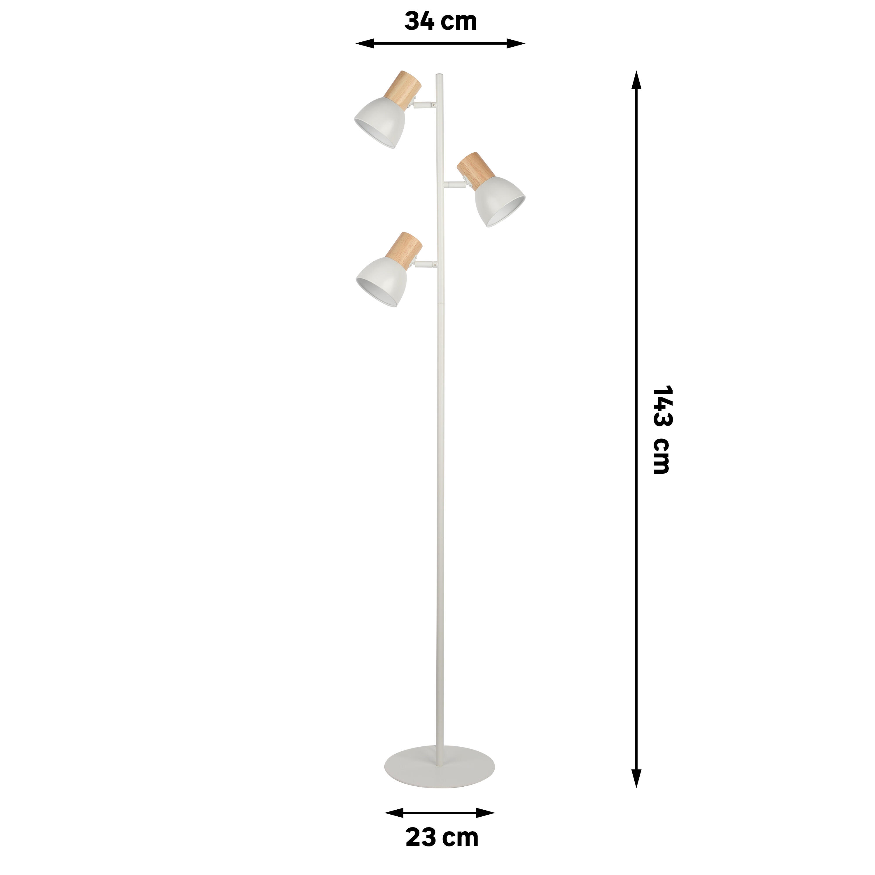 Lampada da terra Venosa in acciaio, H 143 cm, E14 3xMAX15W INSPIRE - 17