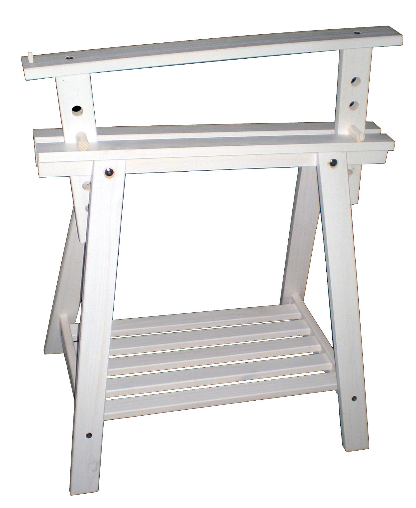 Caballete de madera blanco regulable y altura de 70 cm Leroy Merlin