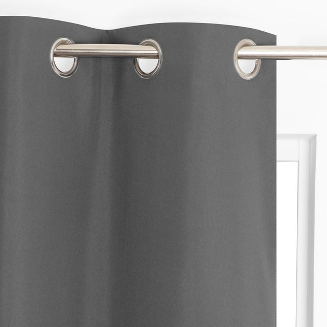 Rideau tamisant thermique, Stop thermique plus, gris H.240 x l.135 cm