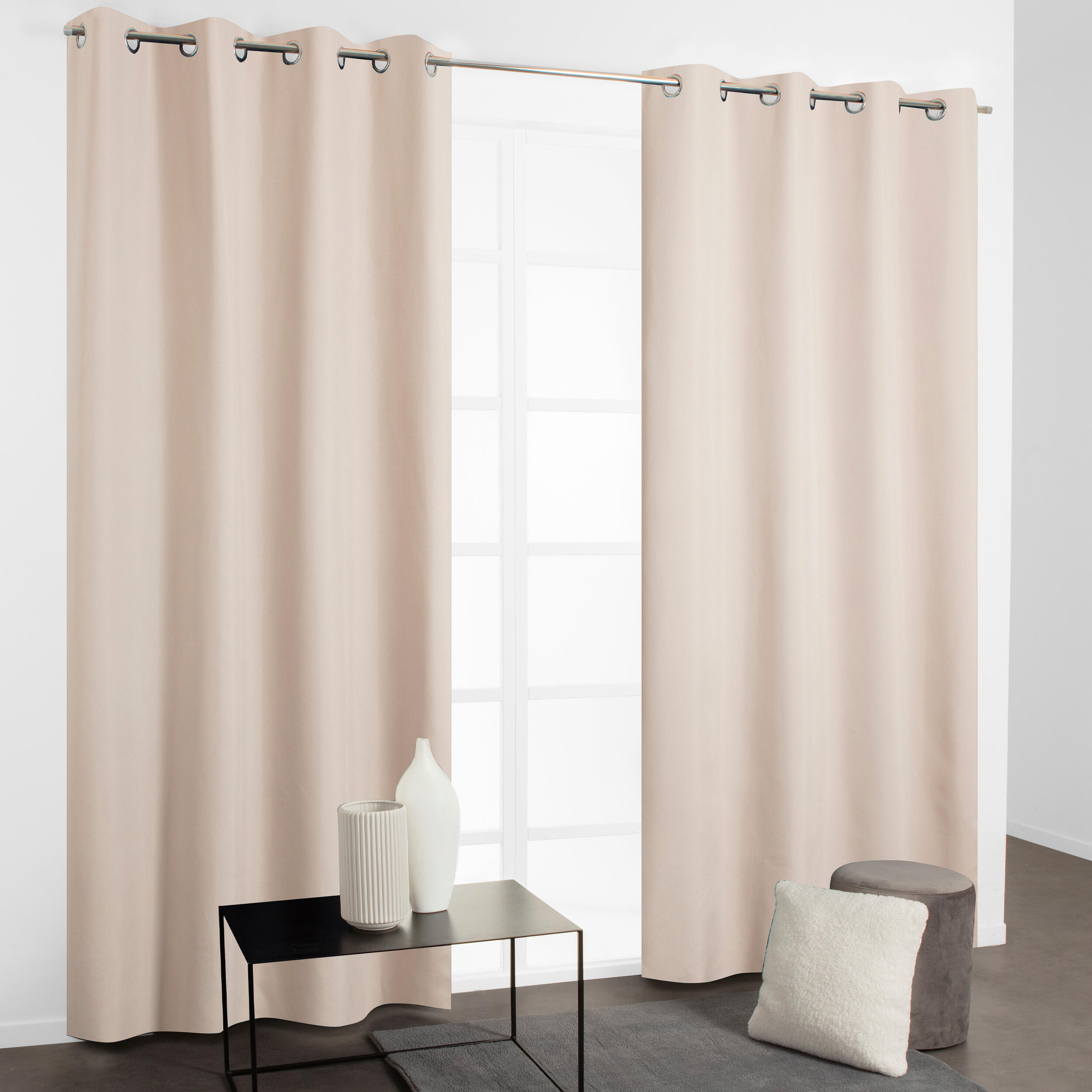 Rideau tamisant thermique, Stop thermique plus, écru H.240 x l.135 cm - 6