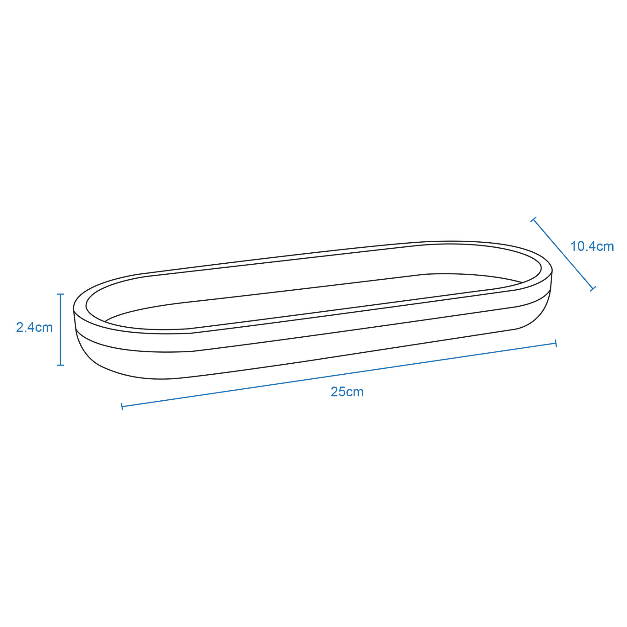 Bandeja Desert blanco 250x2.4 cm - 2