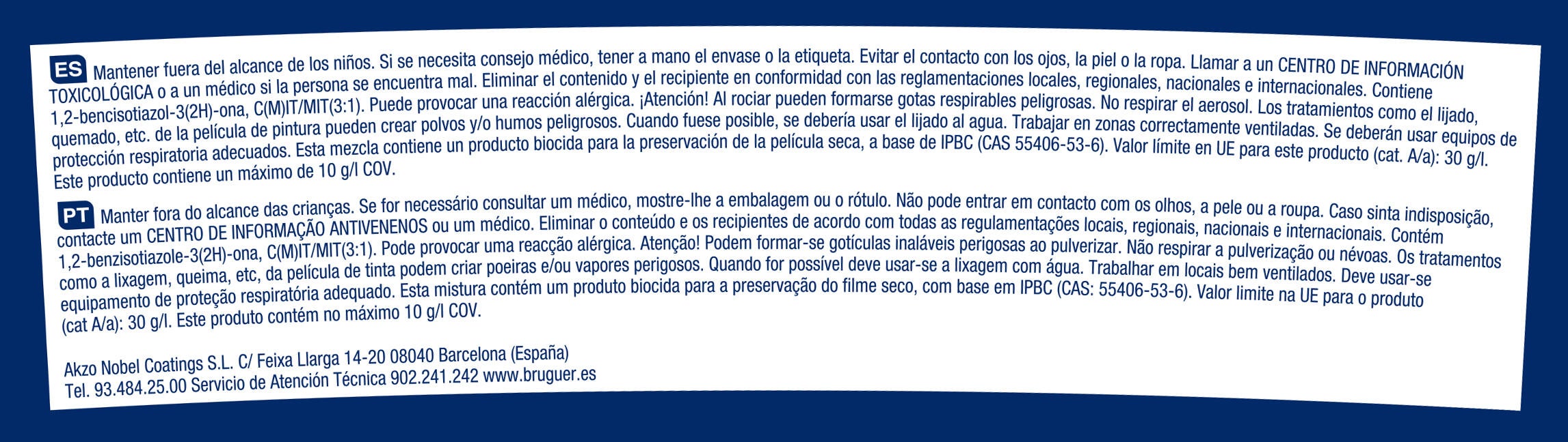 Tinta de interior aquosa BRUGER EMULTONE 15L PAREDES E TETOS BRANCO EXTRAMATE - 3