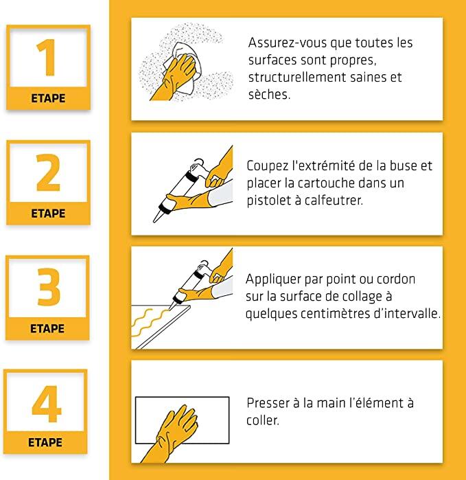 Mastic colle SIKAFLEX 11fc blanc SIKA 300 ml - 3