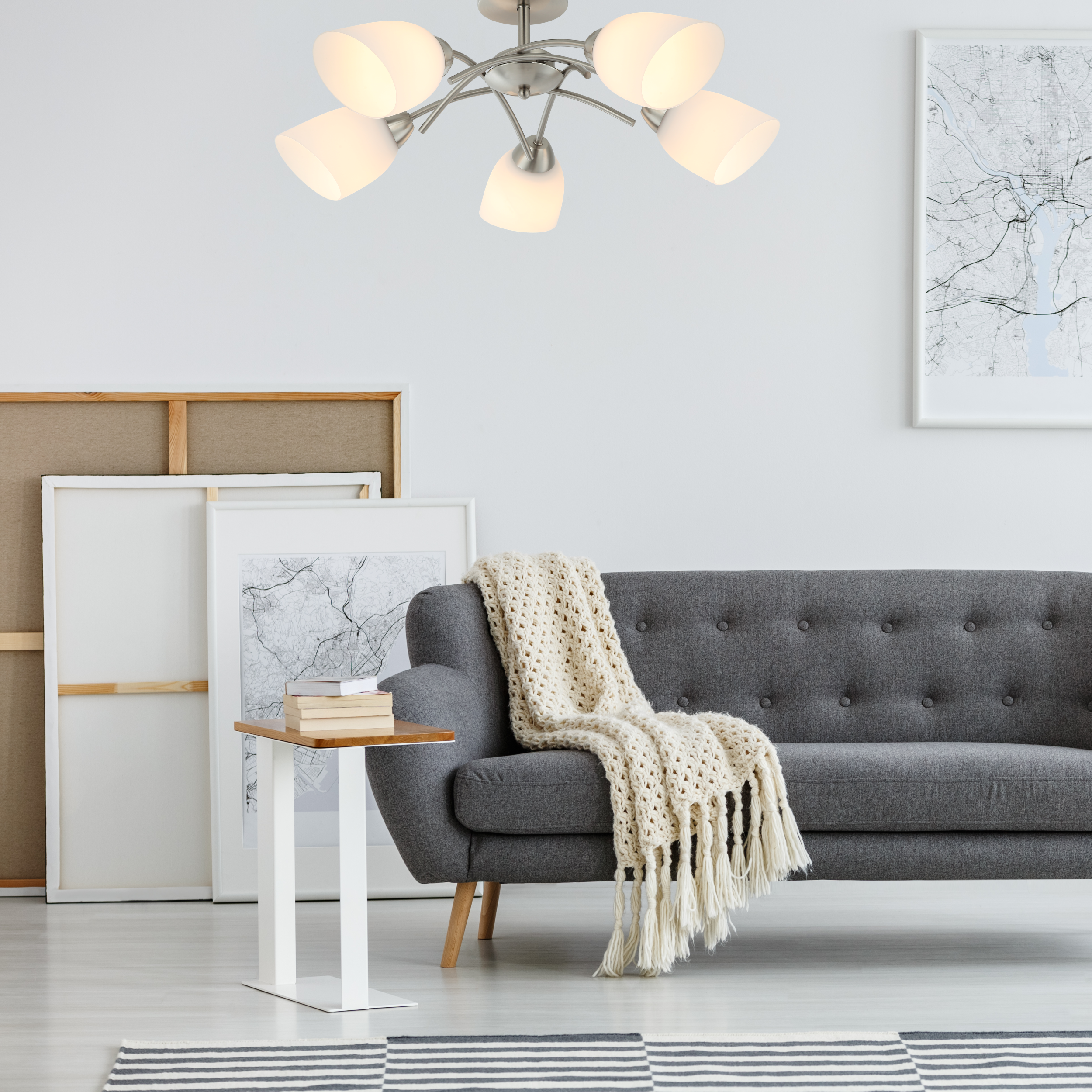 Lampa sufitowa Donna nikiel 5 x E27 Lamkur - 2