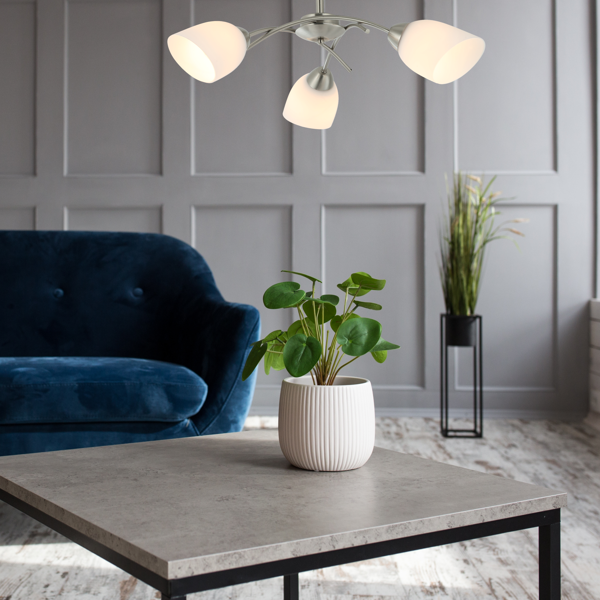 Lampa sufitowa Donna nikiel 3 x E27 Lamkur - 5