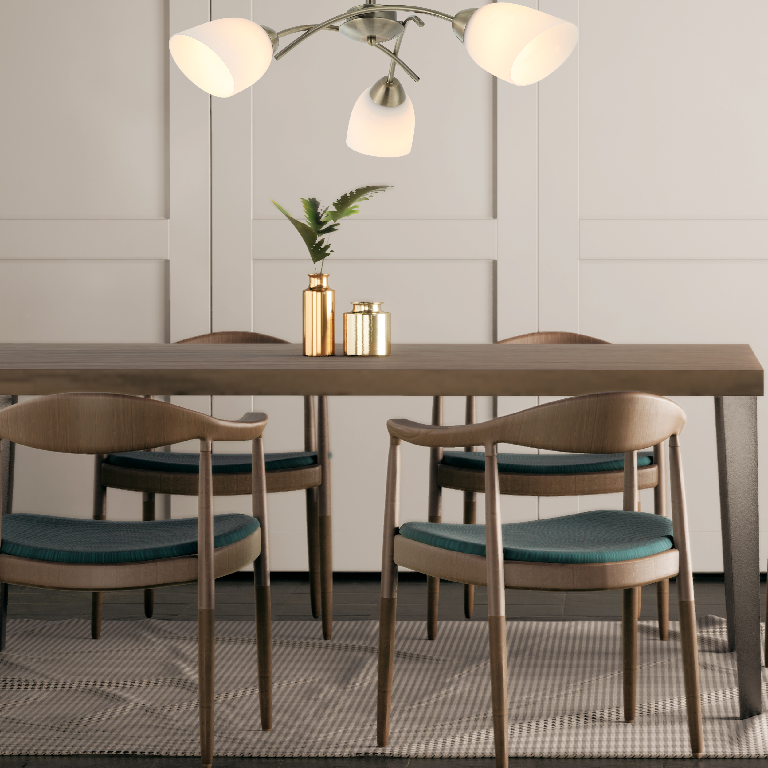 Lampa sufitowa Donna patyna 3 x E27 Lamkur - 4