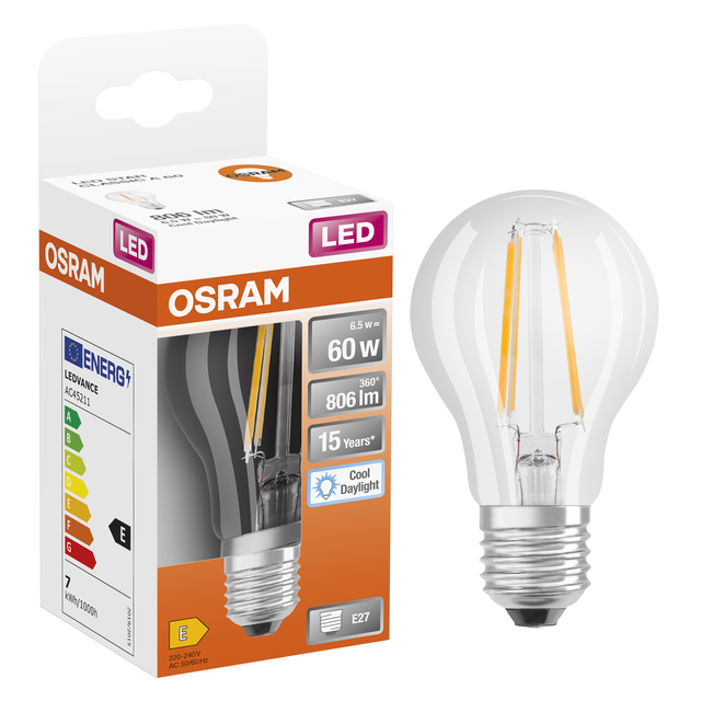 Lâmpada led filamentos standard E27 806 lm BR Osram