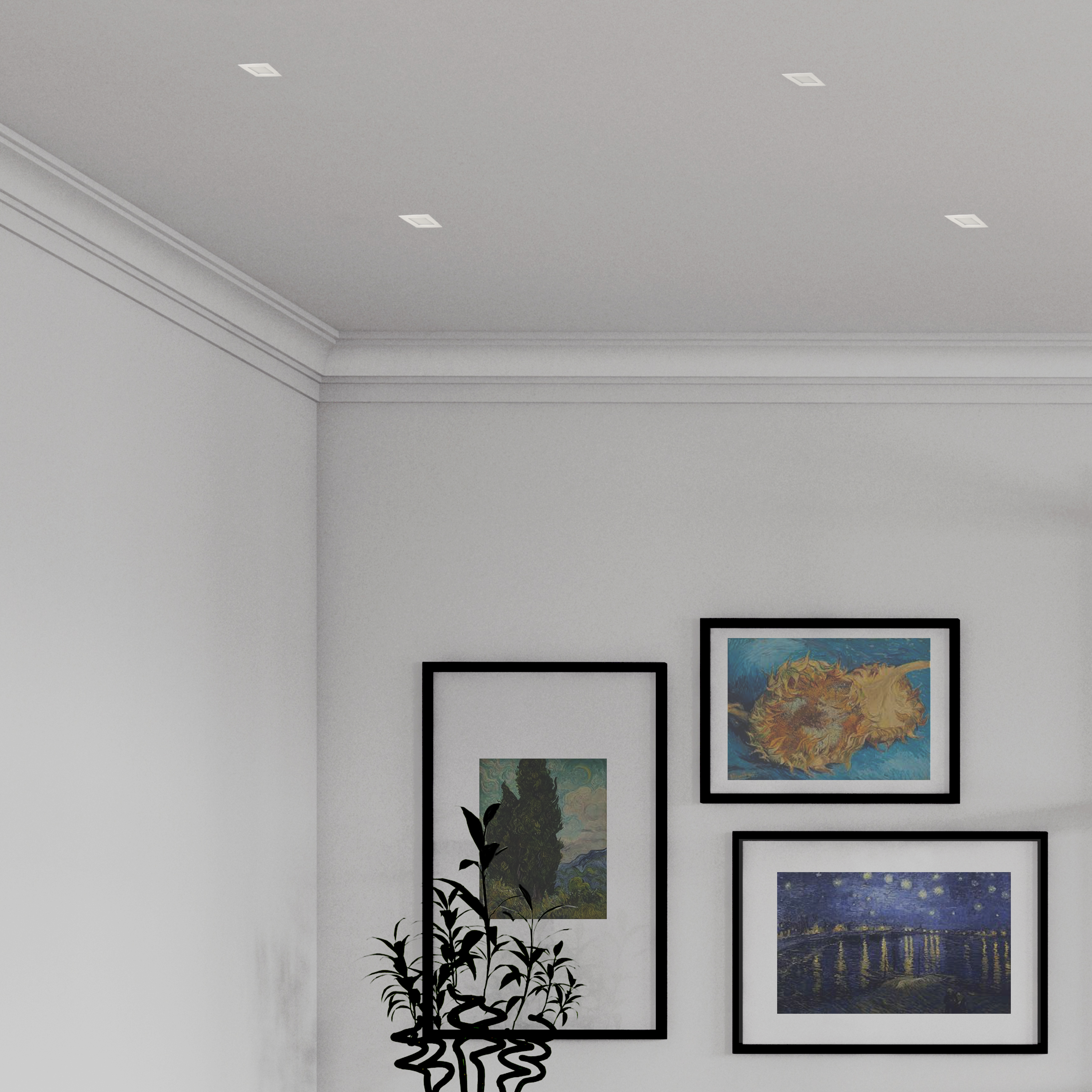 Faretto da incasso con fonte luminosa fisso Modulo LED INSPIRE EXTRAFLAT biancoX8.5 cm Luce bianco naturale - 2