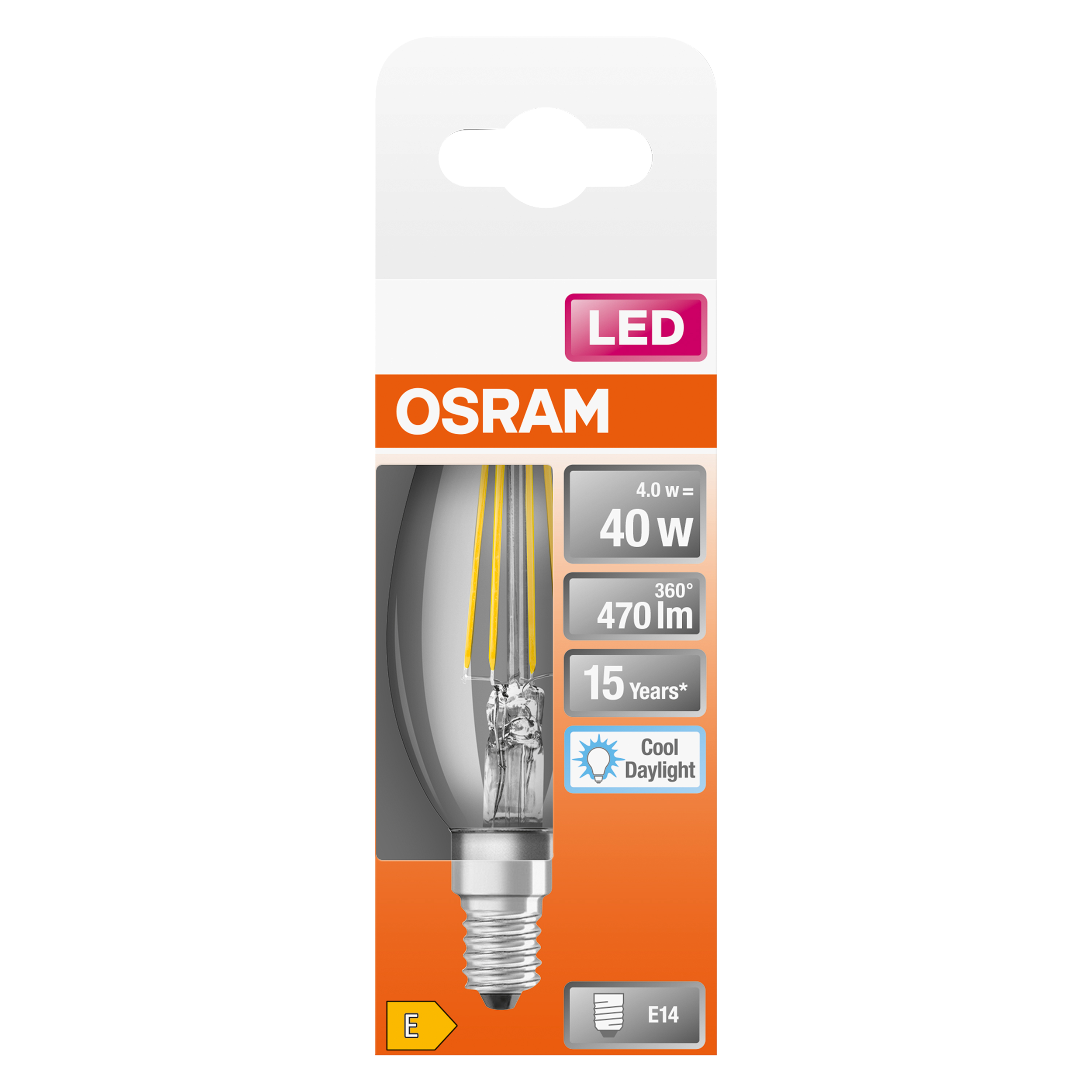 Lâmpada led filamentos vela E14 470 lm BR Osram - 8
