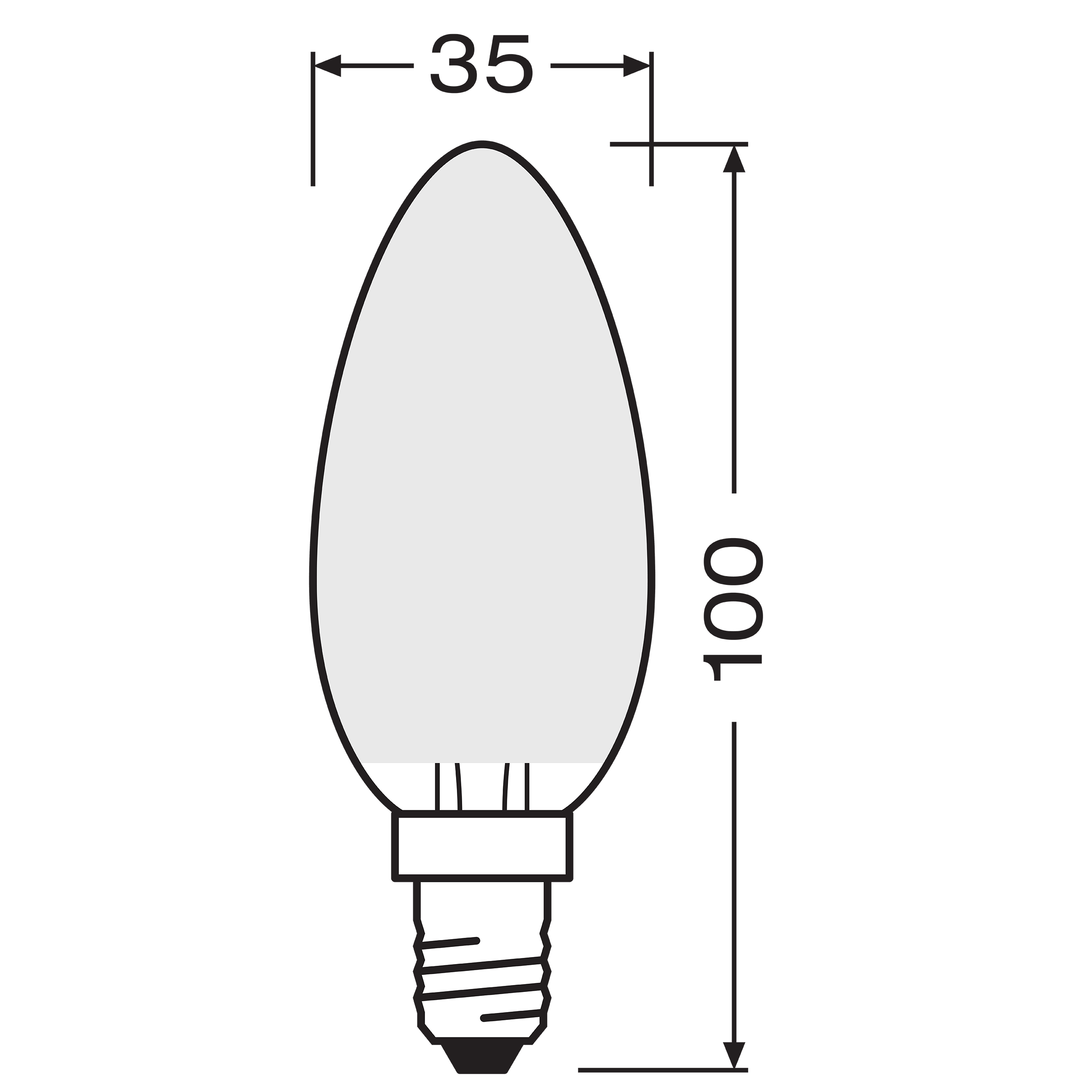 Lâmpada led filamentos vela E14 470 lm BR Osram - 4